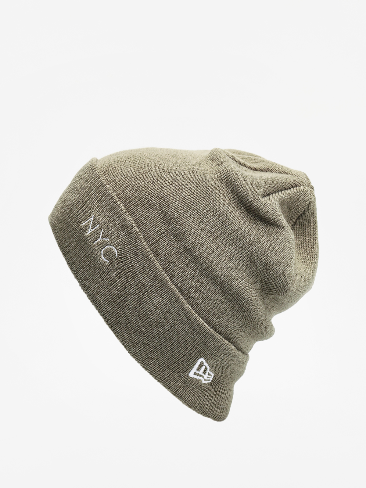 Czapka zimowa New Era Nyc Cuff Knit (olive/optic white)