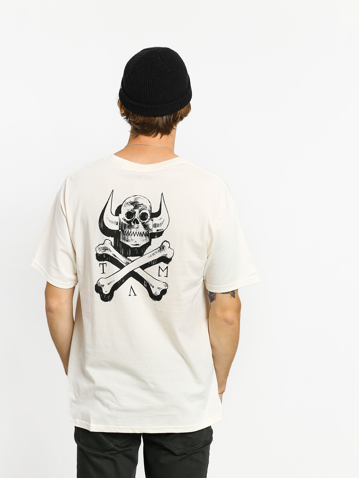 T-shirt Toy Machine Skull X Bones (white)
