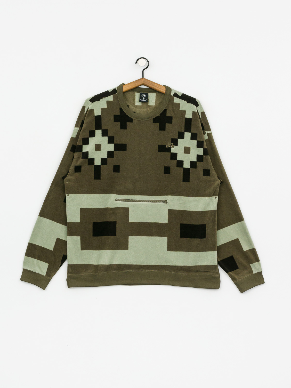 Bluza Nike SB Icon Crew Nomad (medium olive/medium olive/medium olive)