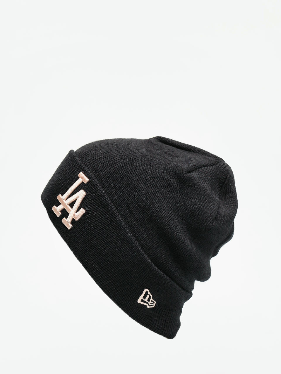 Czapka zimowa New Era League Essential Cuff Knit (black/blush sky)