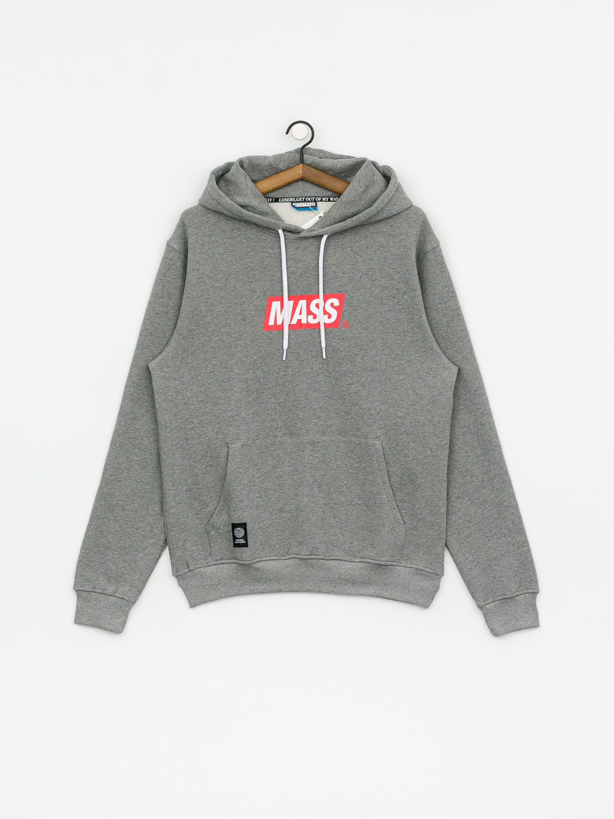 Bluza z kapturem MassDnm Big Box Medium Logo HD (light heather grey)