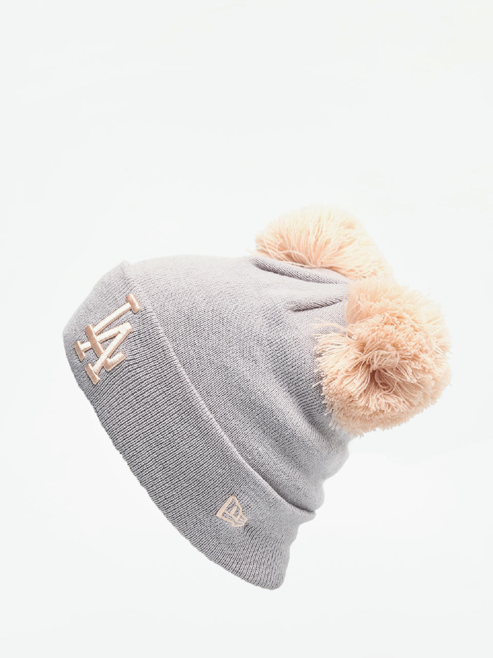 Czapka zimowa New Era Female Double Pom Cuff Knit Wmn (gray/blush sky)