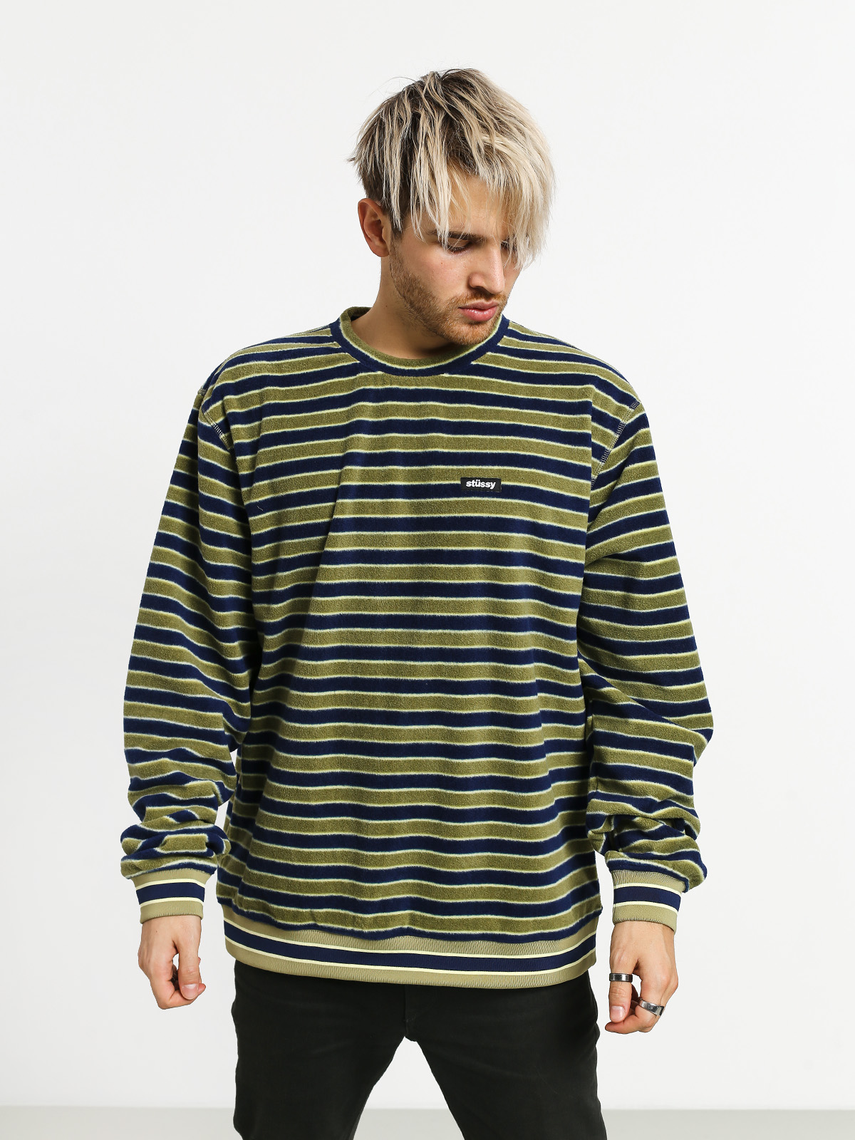 Bluza Stussy Striped (olive)