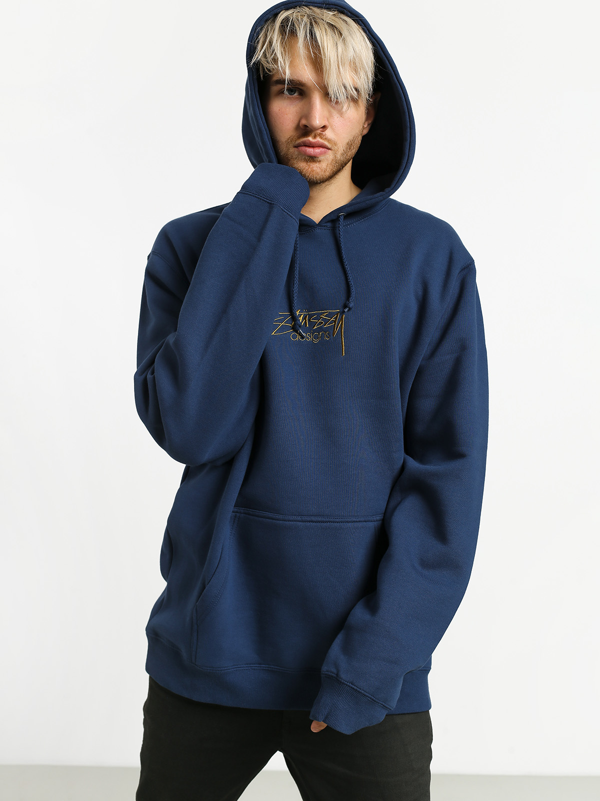 Bluza z kapturem Stussy Stussy Designs App HD (navy)