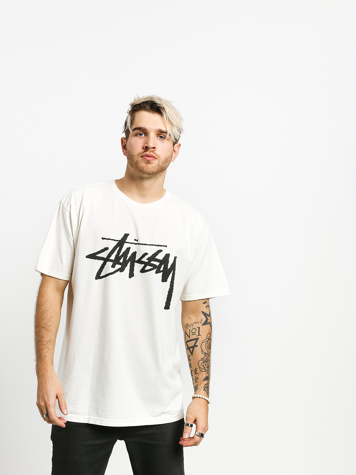 T-shirt Stussy Stock Pig Dyed (natural)