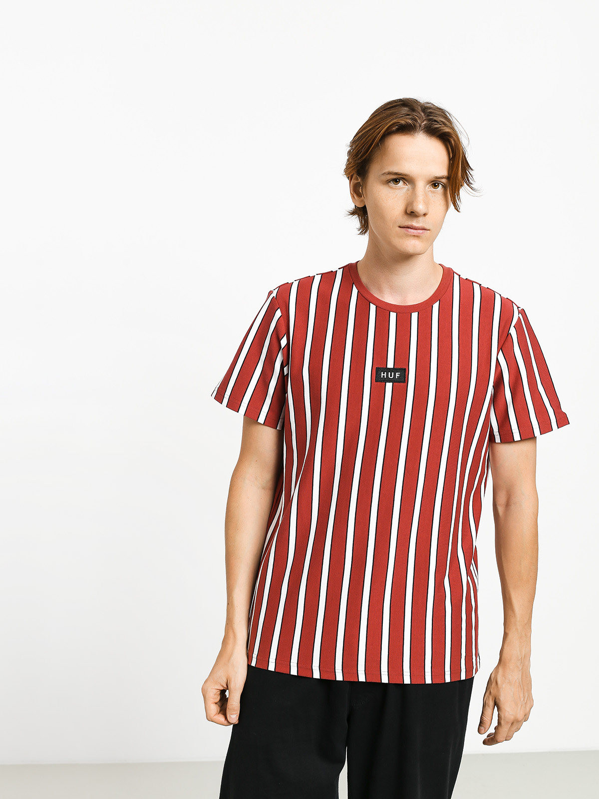 T-shirt HUF Dexter Stripe (rose wood red)
