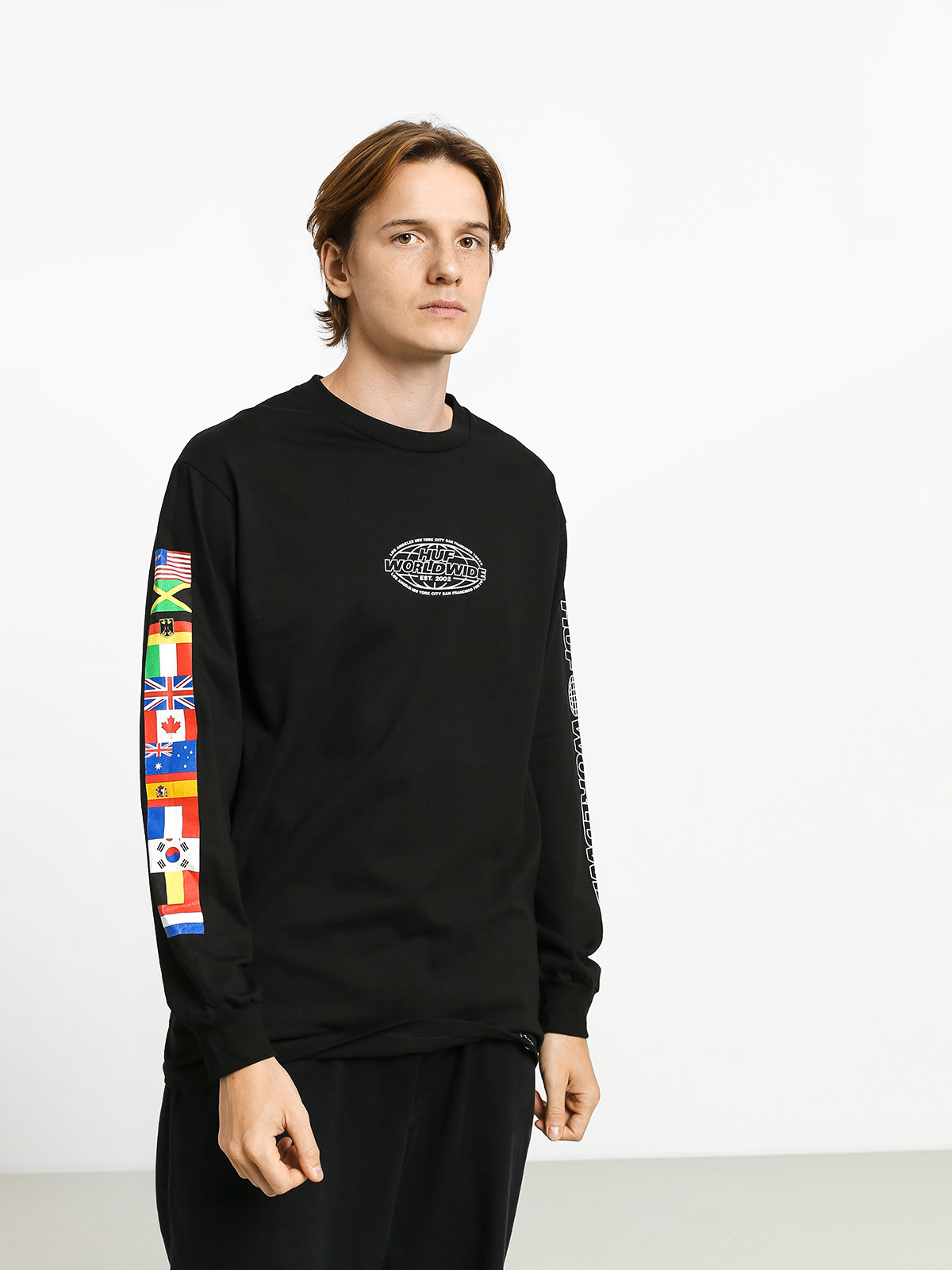 Longsleeve HUF World Tour (black)