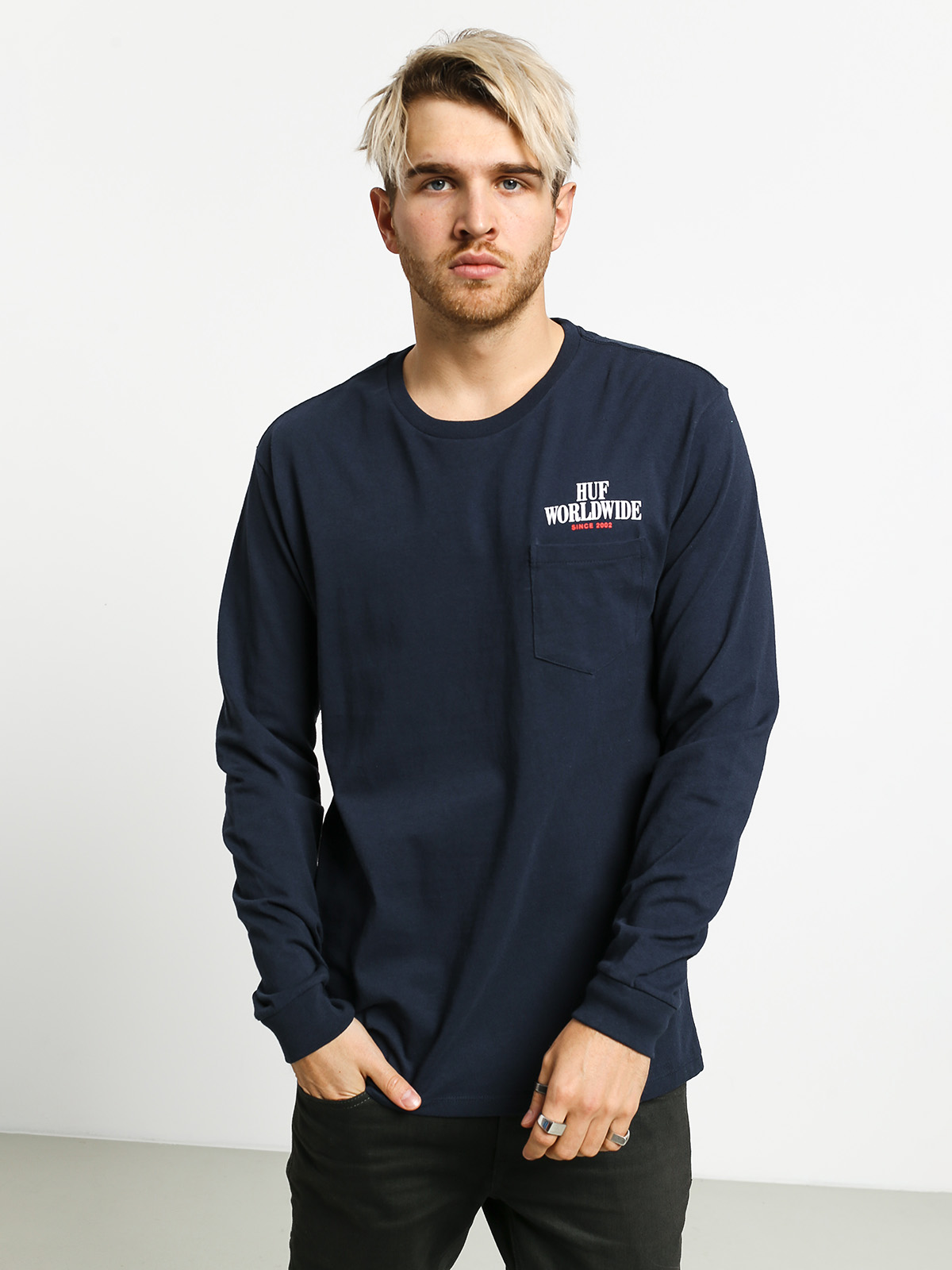 Longsleeve HUF Serif Stack (dark navy)