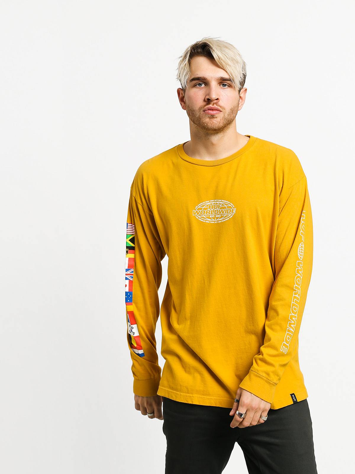 Longsleeve HUF World Tour (sauterne)