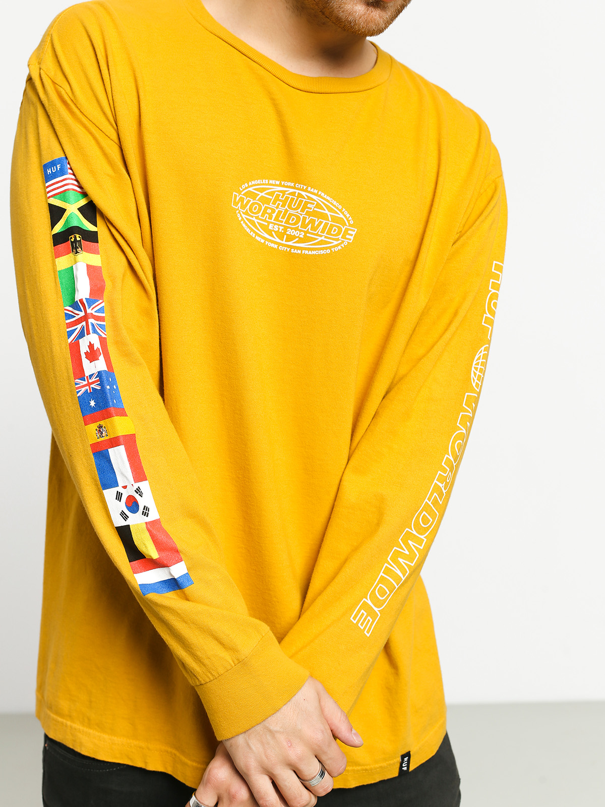 Longsleeve HUF World Tour (sauterne)