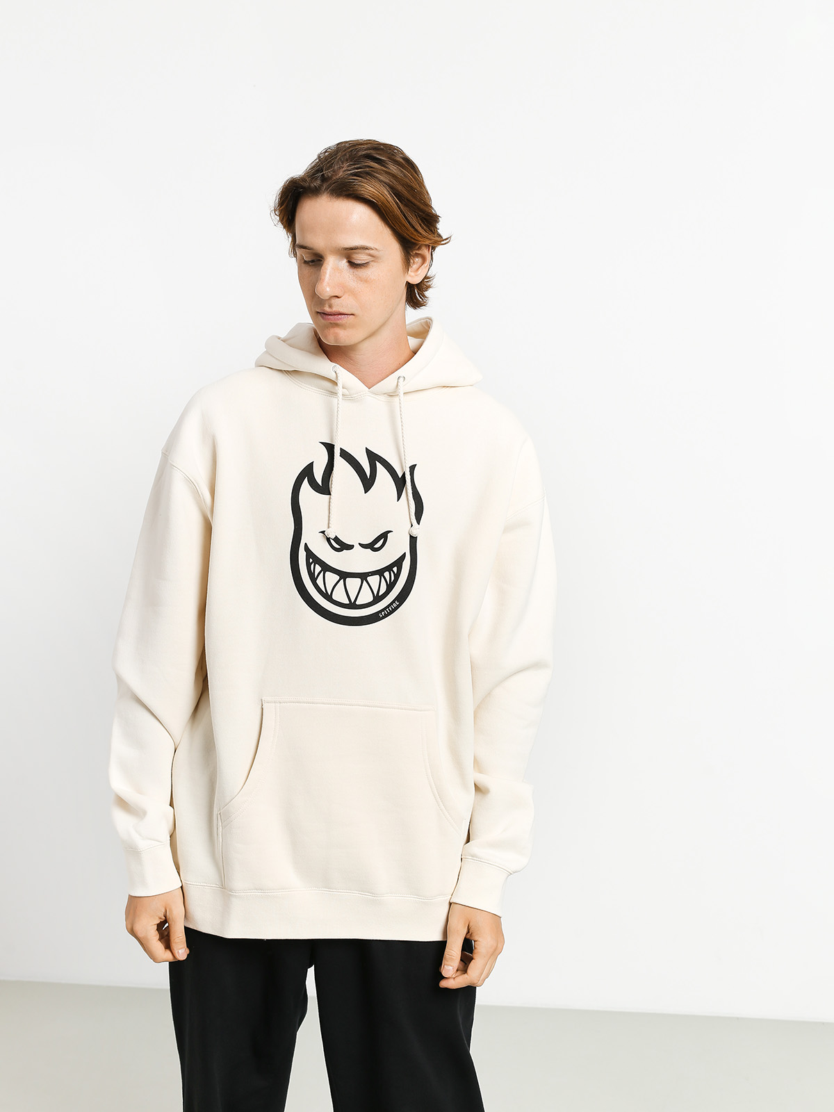 Bluza z kapturem Spitfire Big Head HD (bone/black)
