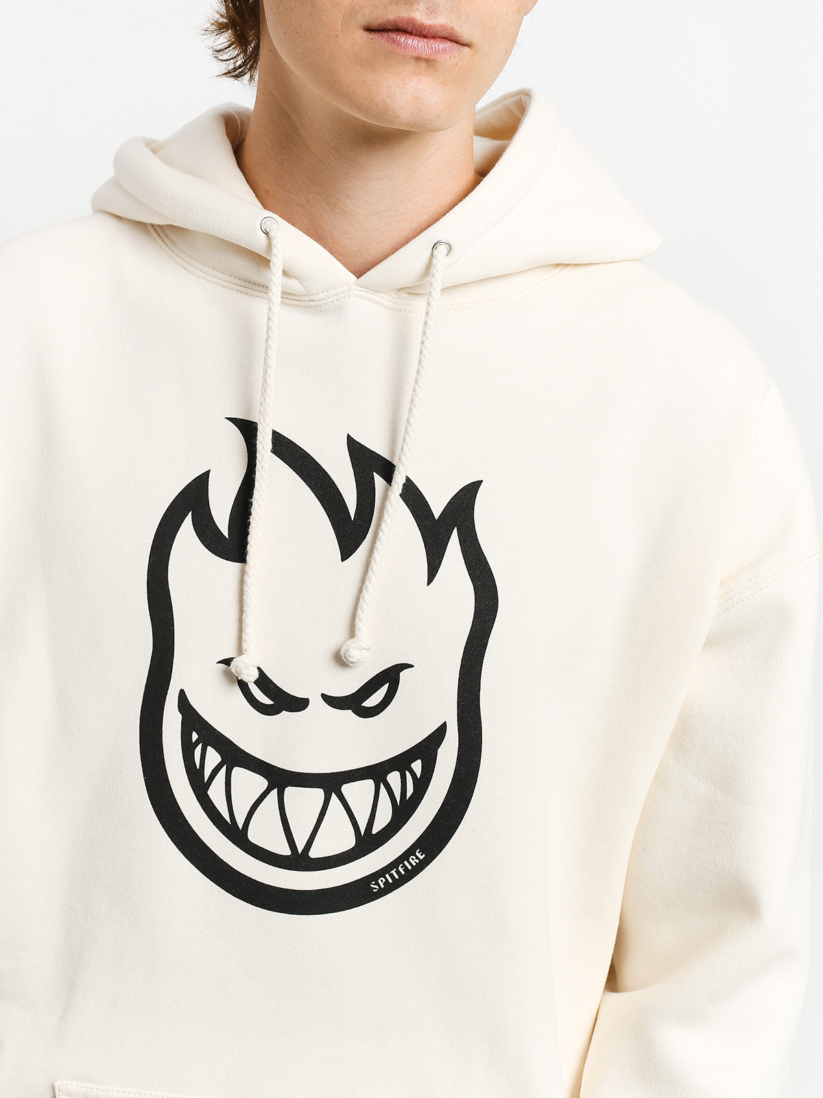 Bluza z kapturem Spitfire Big Head HD (bone/black)