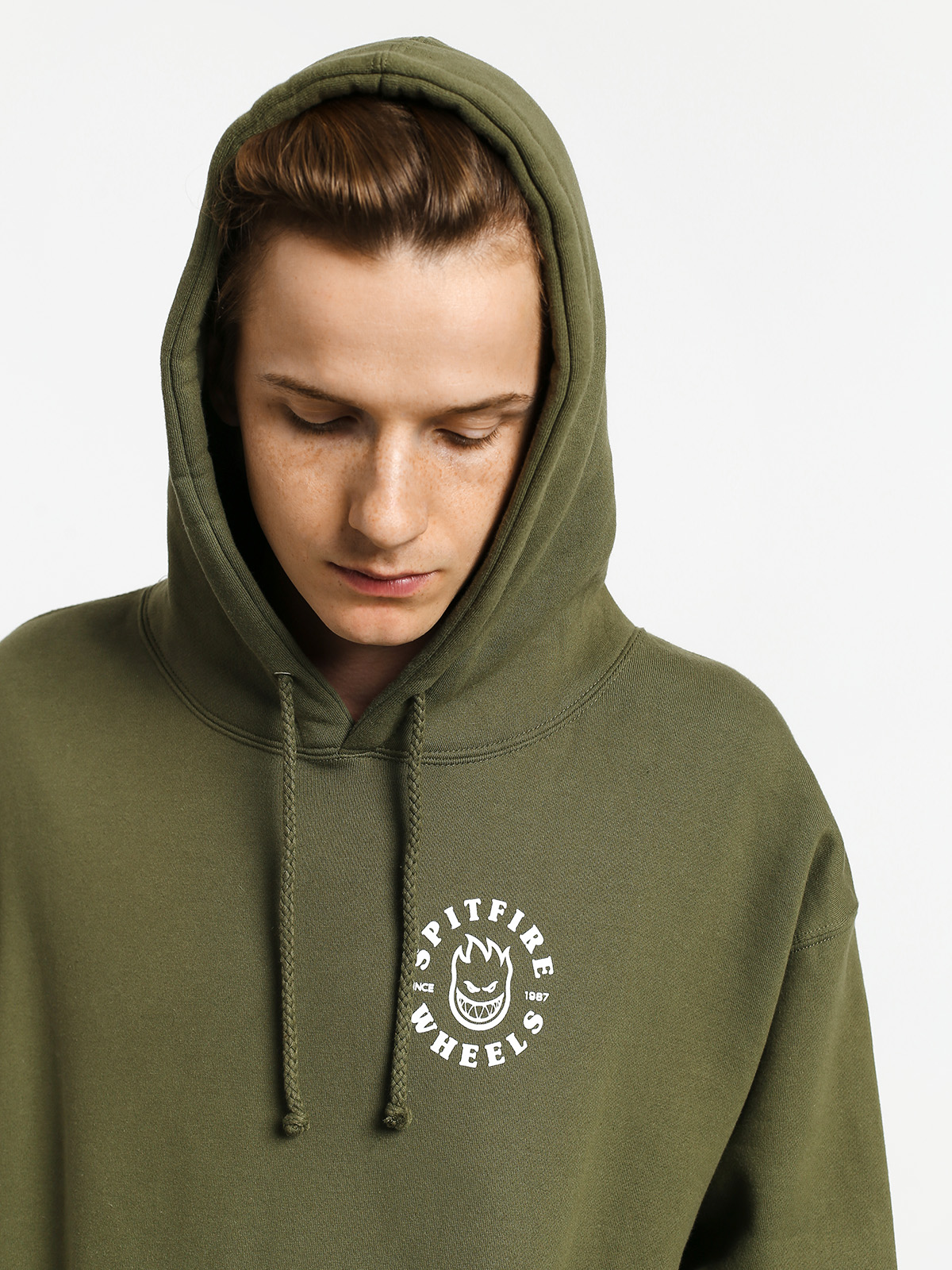Bluza z kapturem Spitfire Big Head Classic HD (olive green)