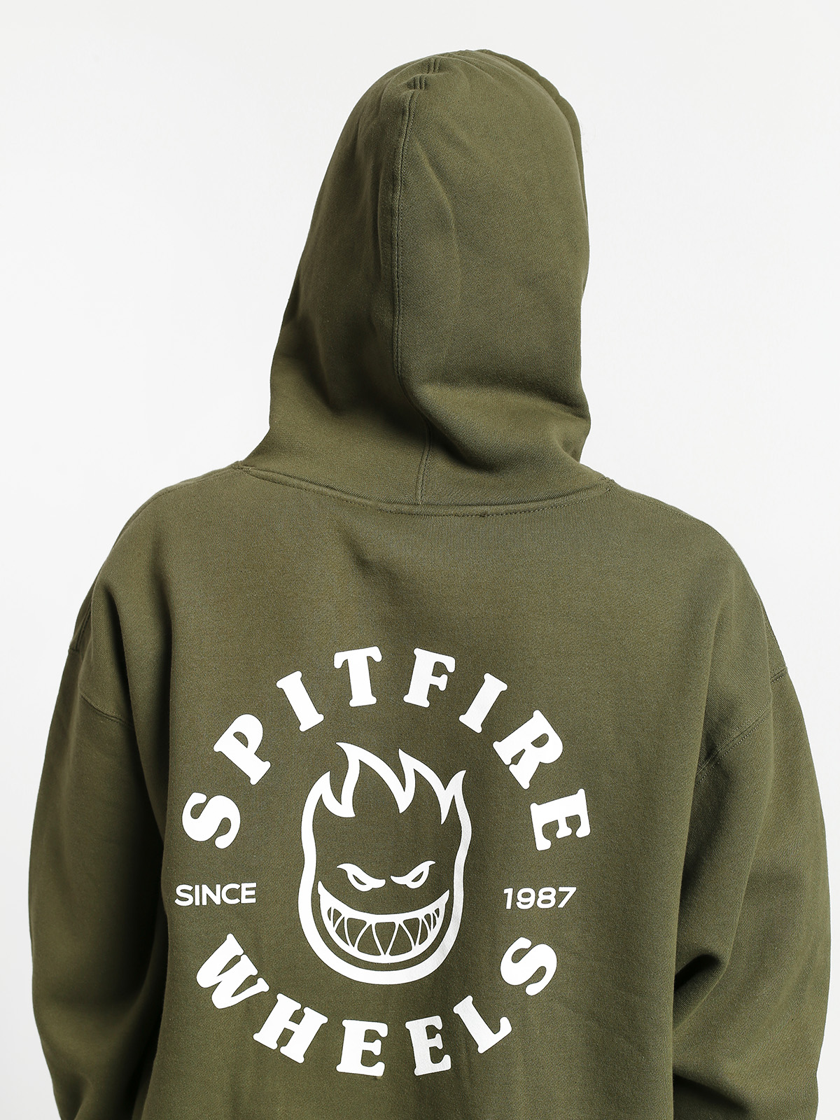 Bluza z kapturem Spitfire Big Head Classic HD (olive green)