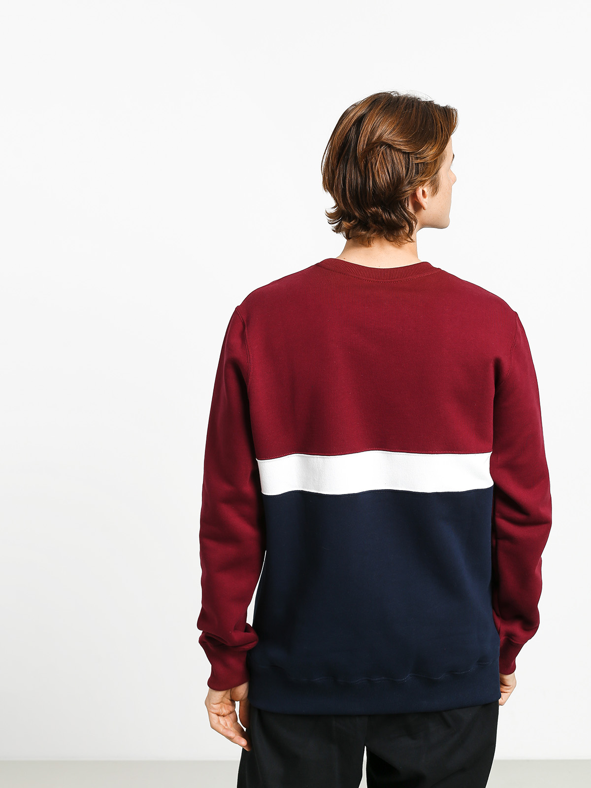 Bluza Elade Colour Block (maroon/white/navy blue)