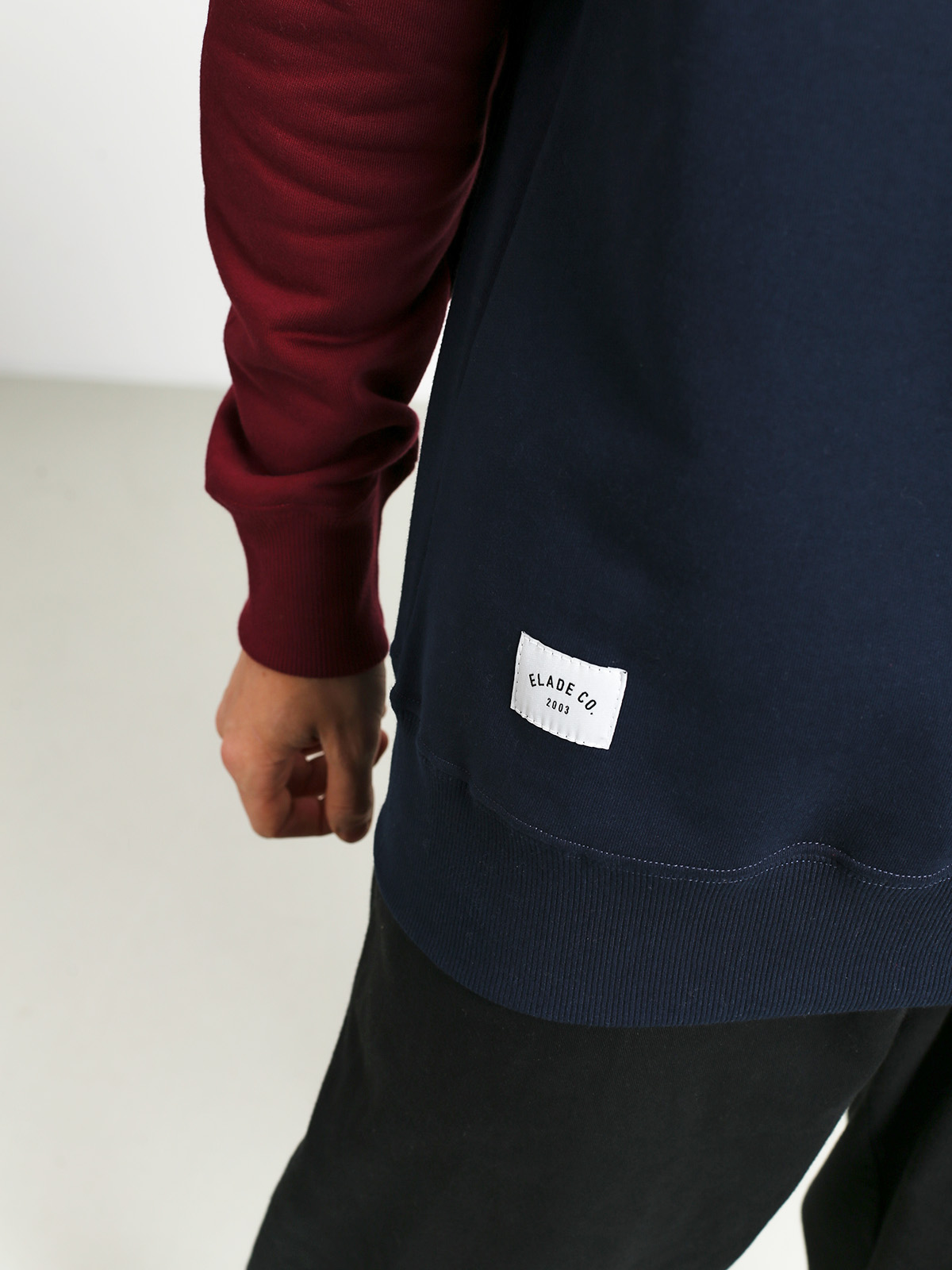 Bluza Elade Colour Block (maroon/white/navy blue)