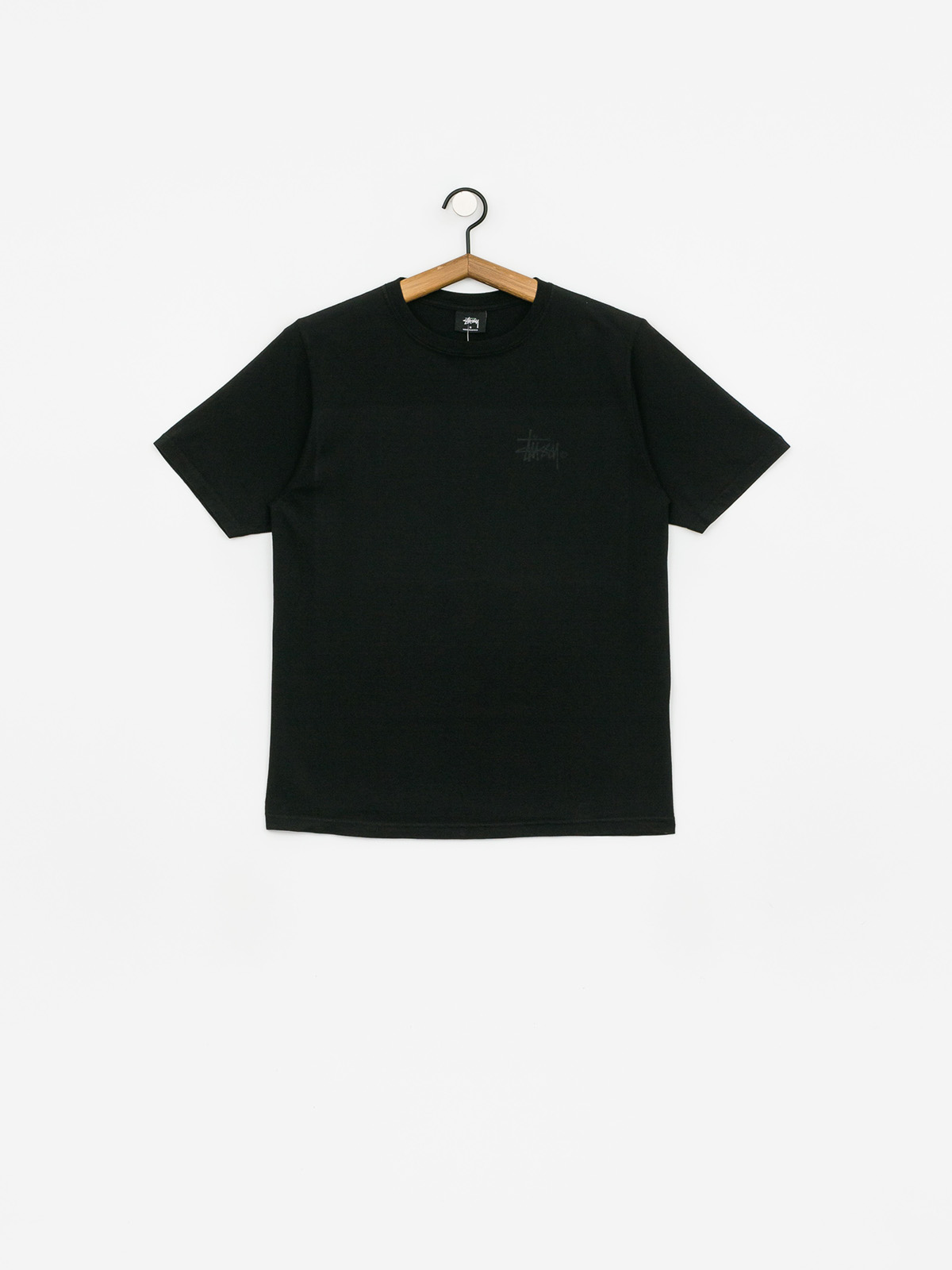 T-shirt Stussy Basic Logo Pig Dyed Wmn (black)