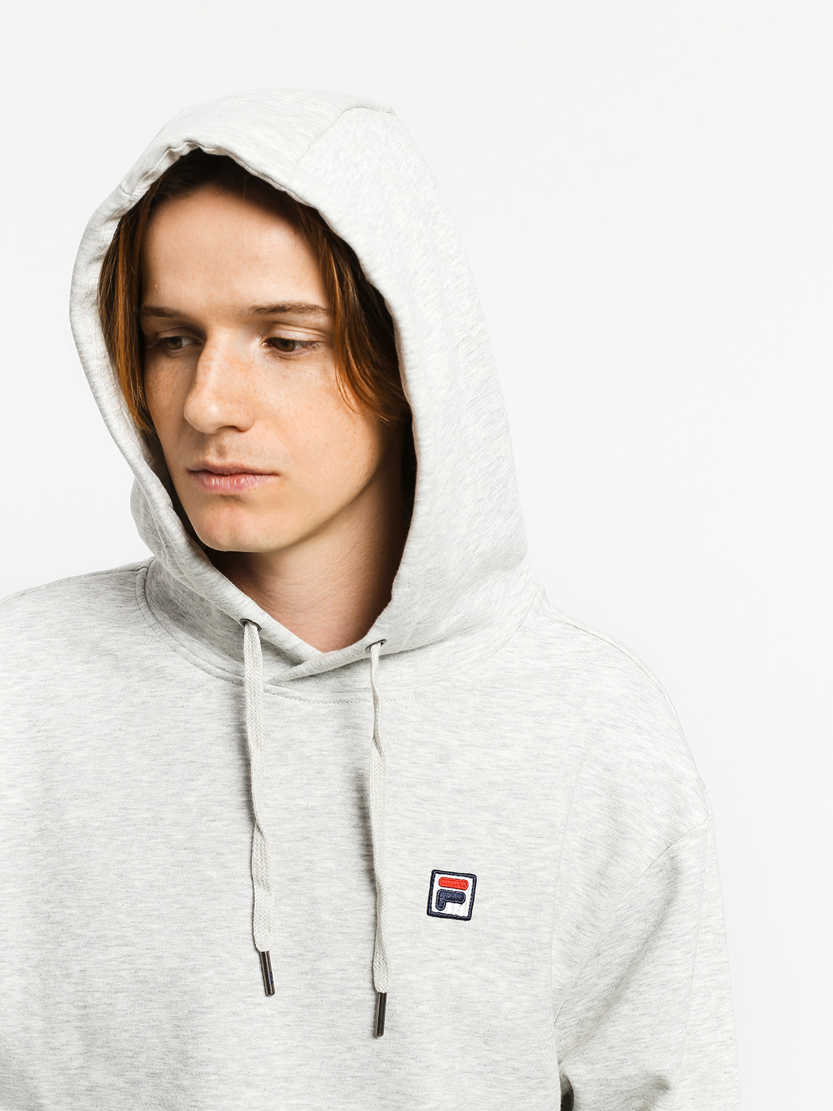 Bluza z kapturem Fila Victor HD (light grey melange bros)