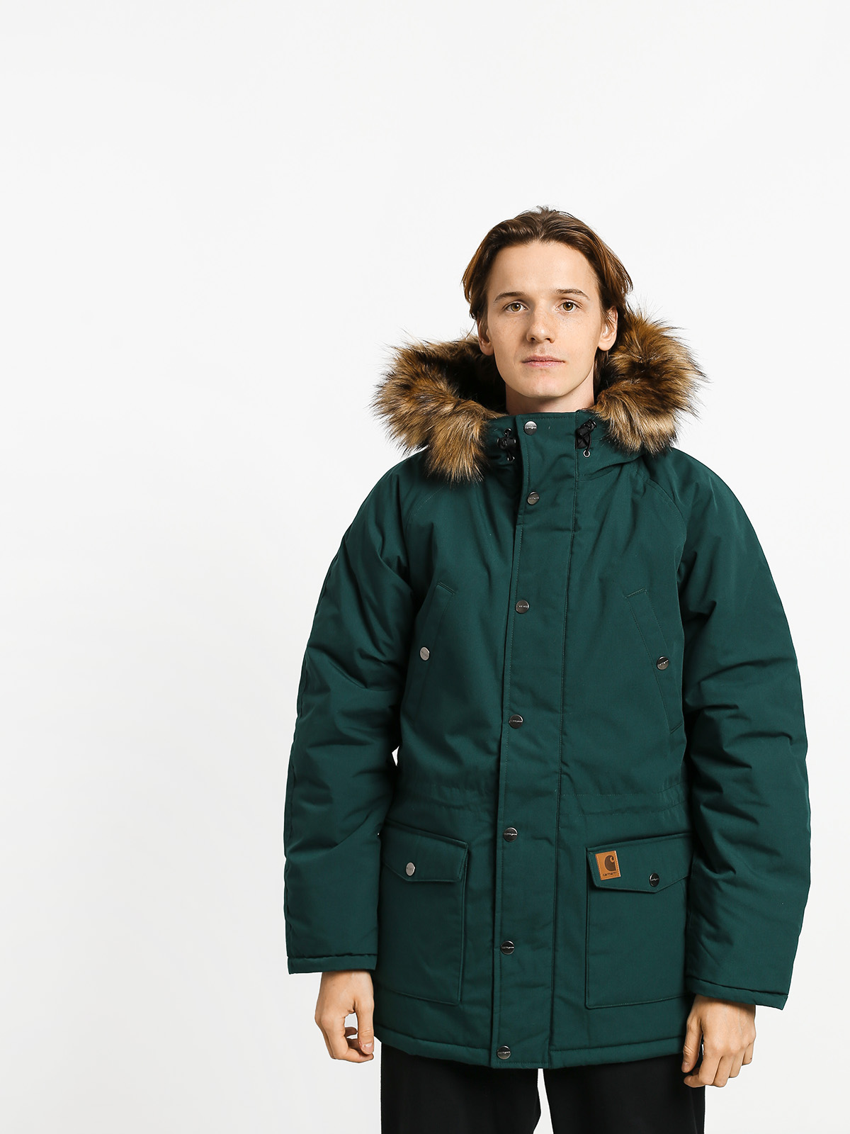 Kurtka Carhartt WIP Trapper Parka zielony dark fir black
