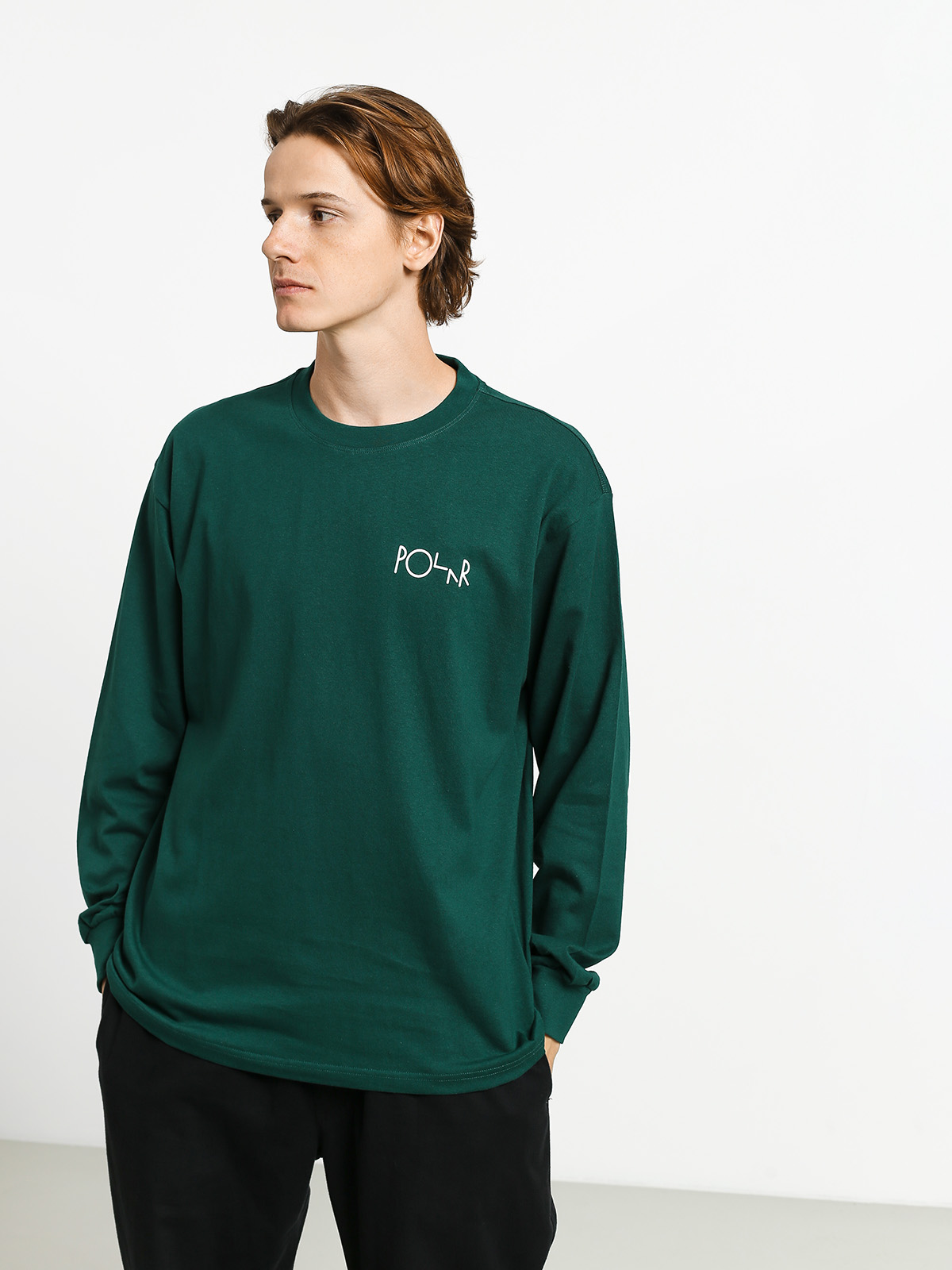 Longsleeve Polar Skate Stroke Logo (dark green)