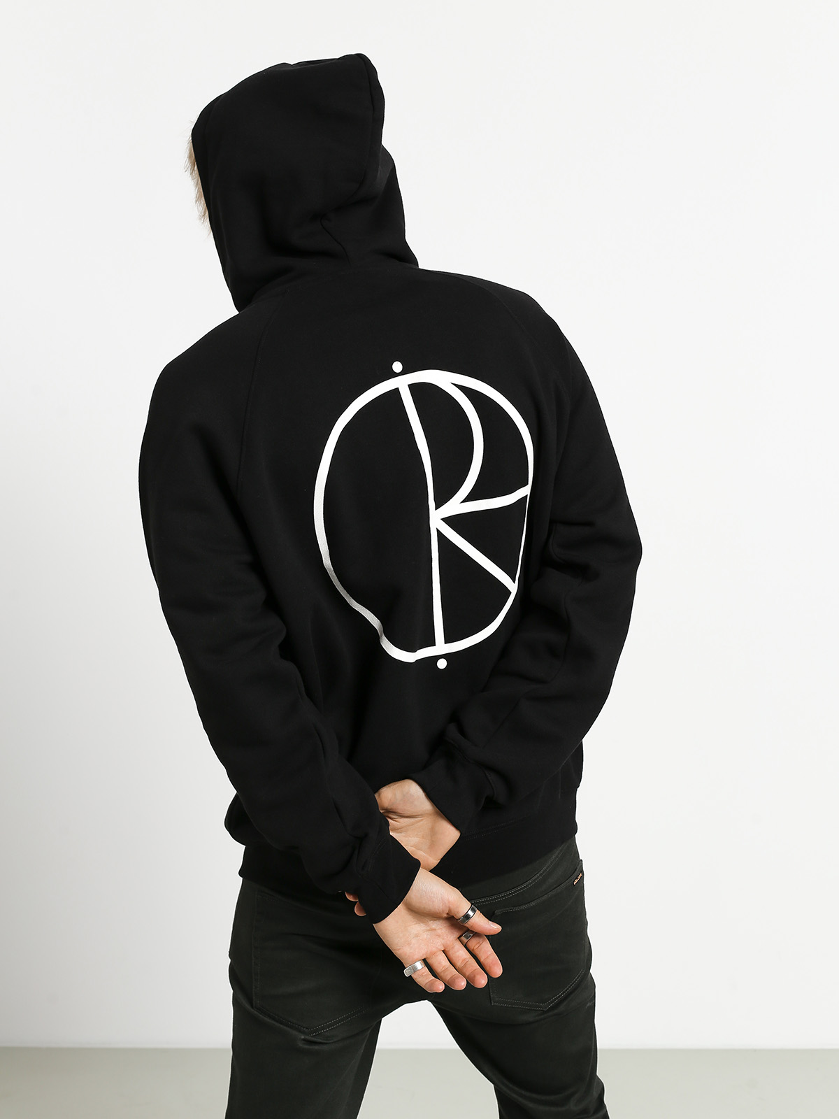 Bluza z kapturem Polar Skate Stroke Logo ZHD (black)