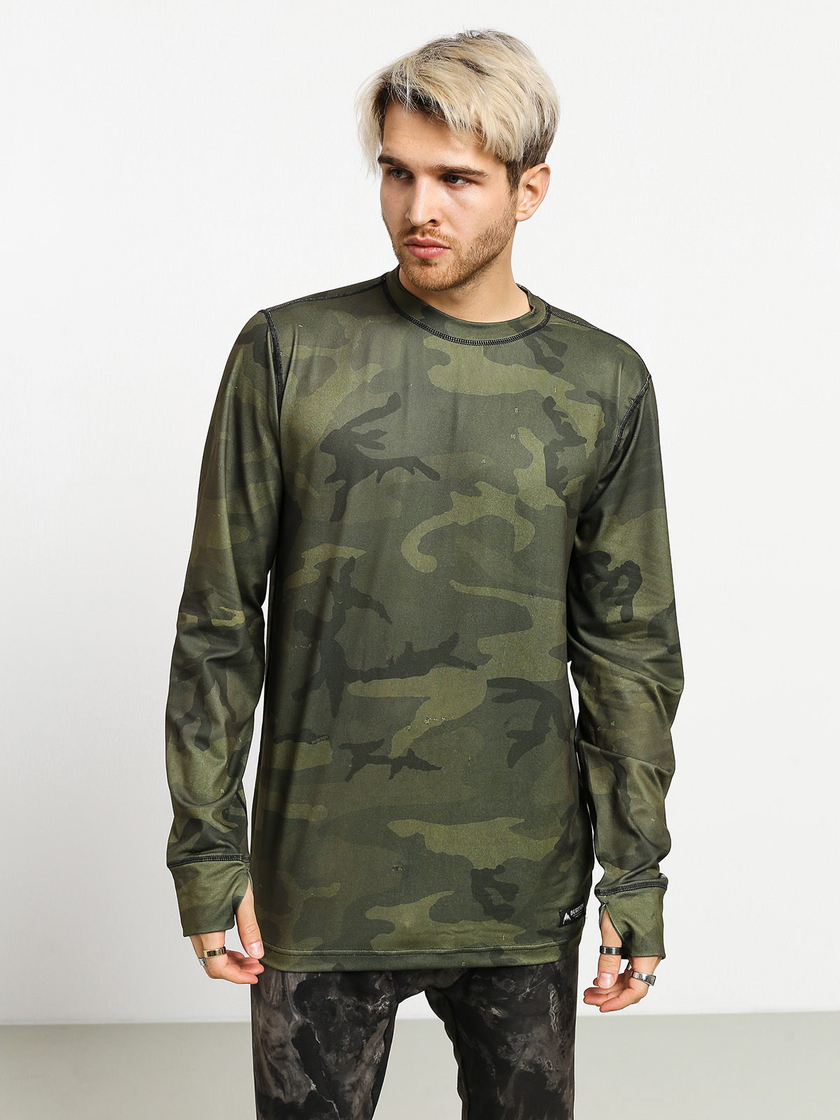 Męski Longsleeve aktywny Burton Midweight Crew (worn camo)