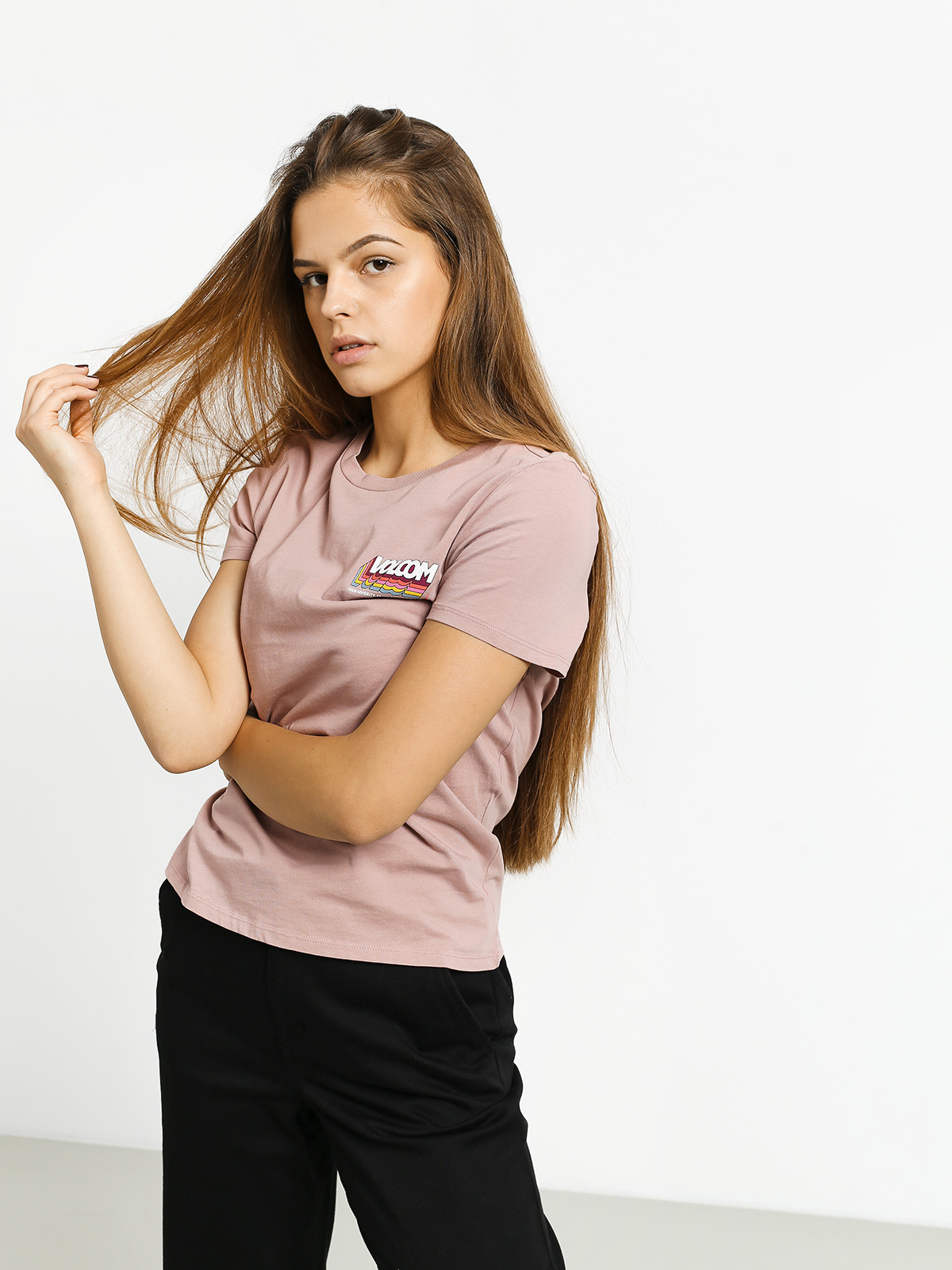 T-shirt Volcom Stoked On Stone Wmn (faded mauve)