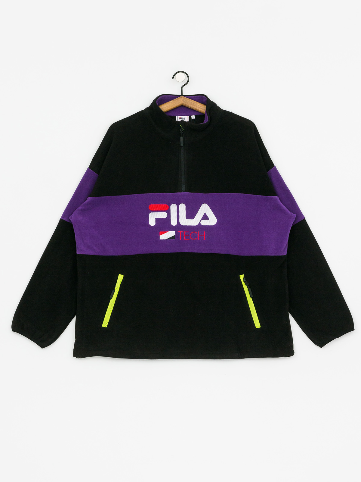 Bluza Fila Reijo Half ZIP (black/tillandsia purple)