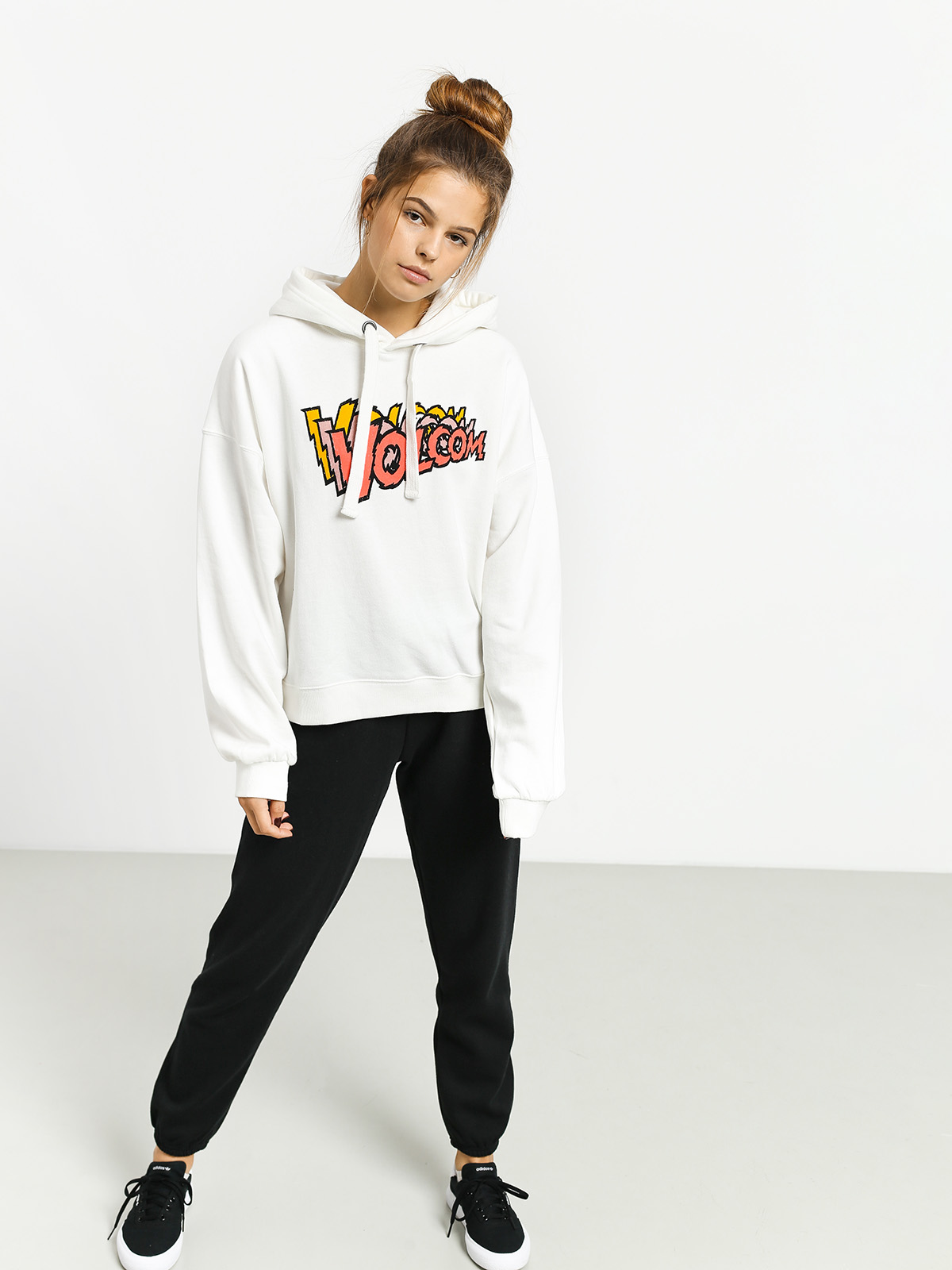 Bluza z kapturem Volcom Knew Wave HD Wmn (star white)