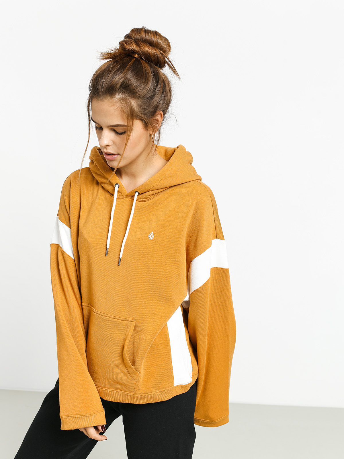 Bluza z kapturem Volcom Rock The Blox HD Wmn (dijon)