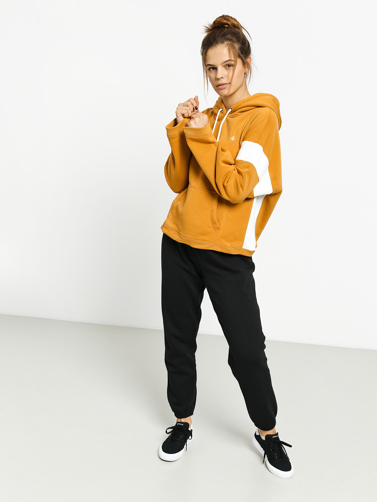 Bluza z kapturem Volcom Rock The Blox HD Wmn (dijon)