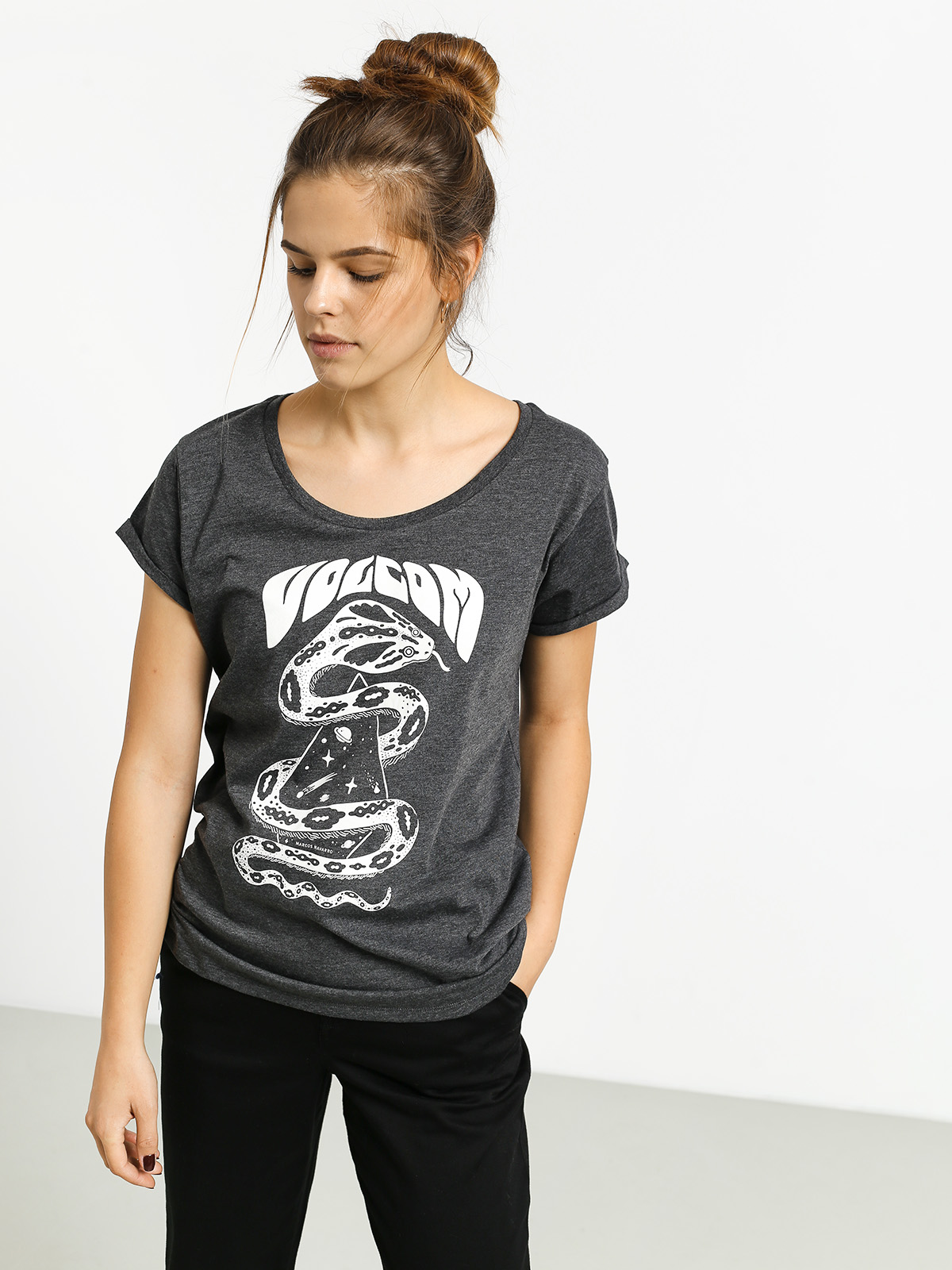 T-shirt Volcom Radical Daze Wmn (charcoal heather)