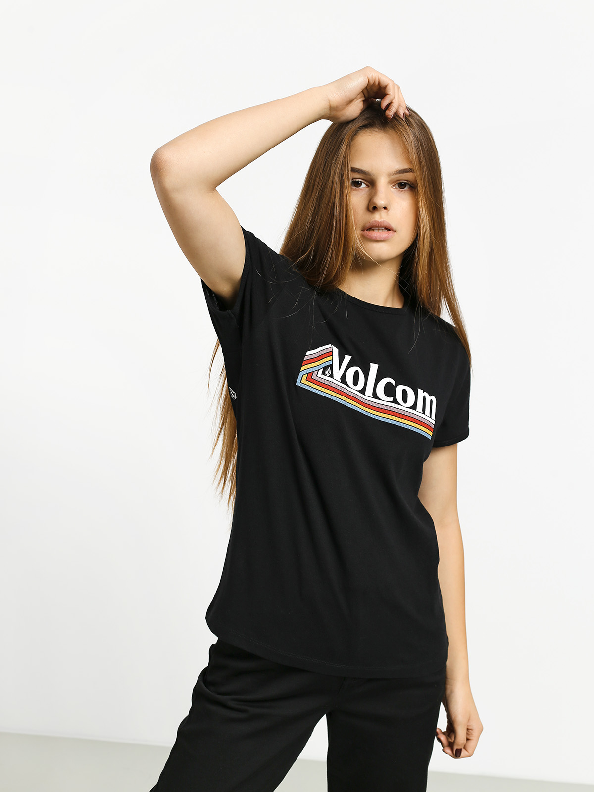 T-shirt Volcom Keep Goin Ringer Wmn (black)
