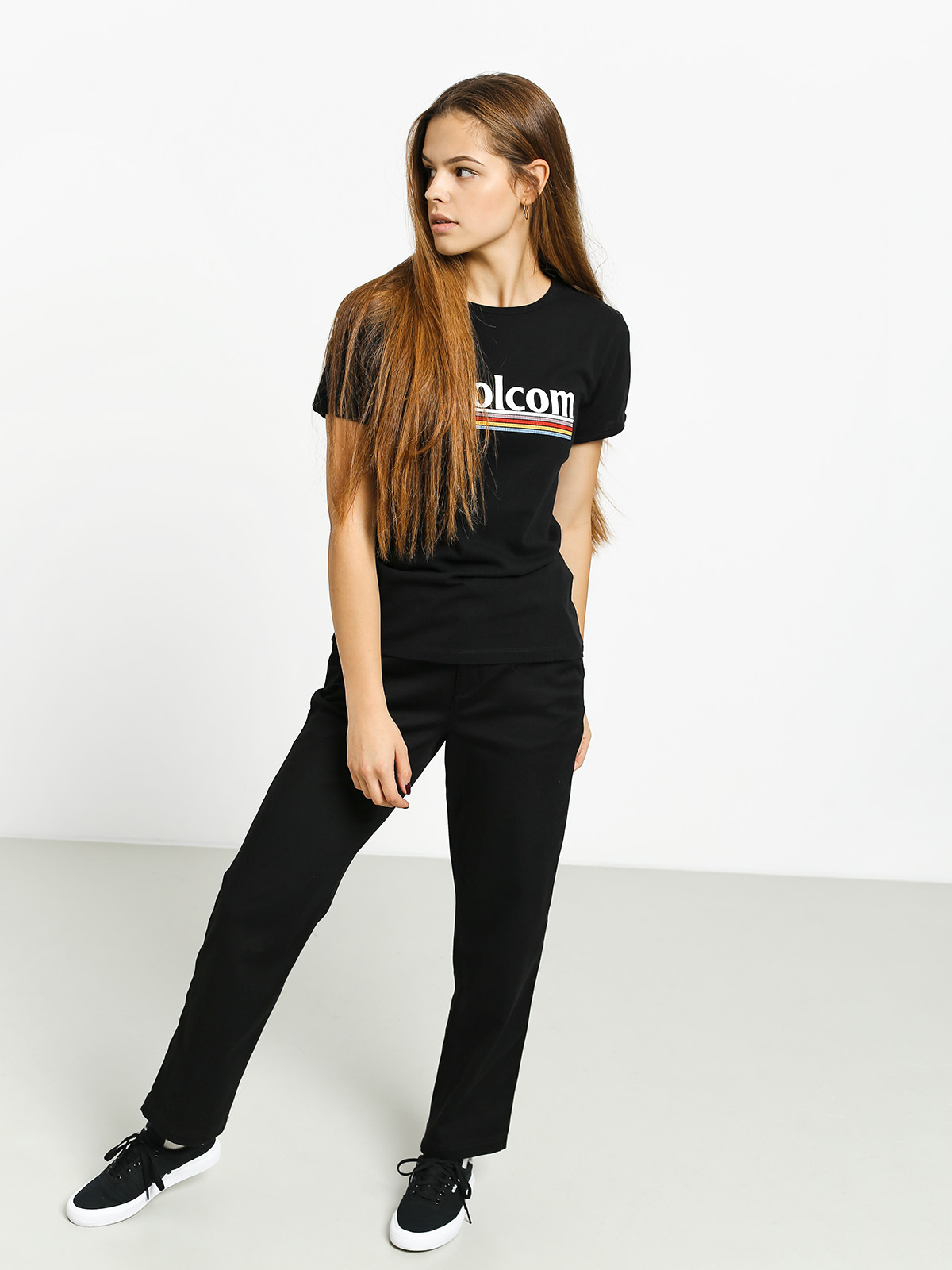 T-shirt Volcom Keep Goin Ringer Wmn (black)