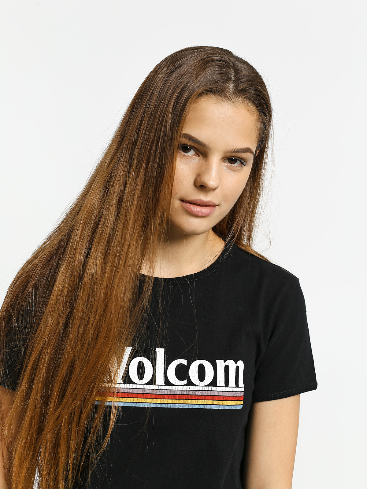 T-shirt Volcom Keep Goin Ringer Wmn (black)