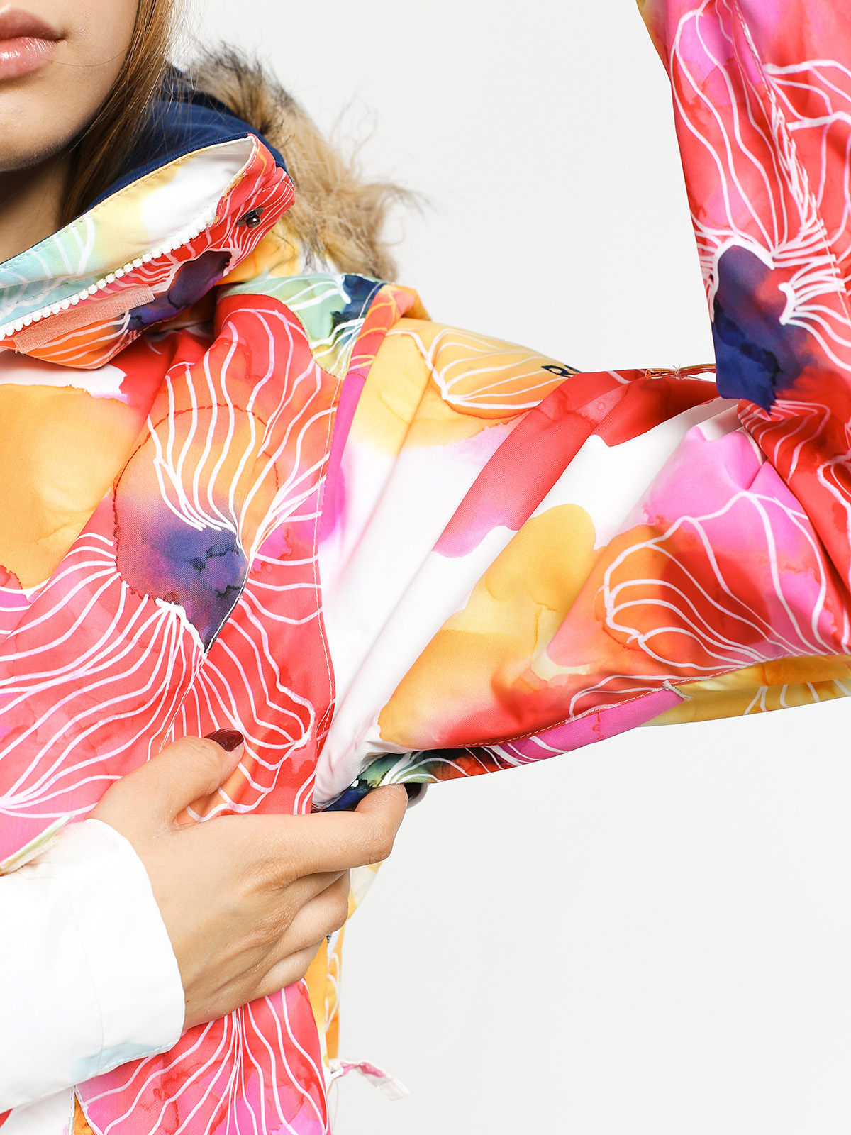 Damska Kurtka snowboardowa Roxy Jet Ski (aquarel flowers)