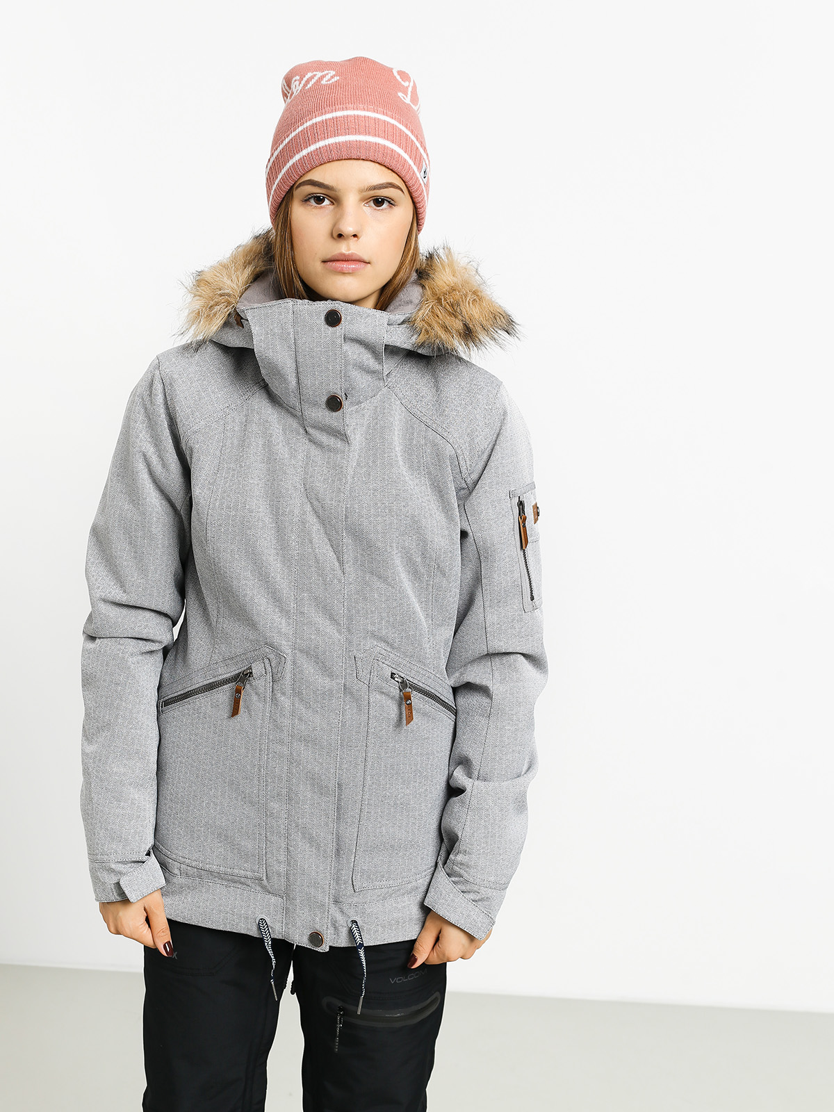 Damska Kurtka snowboardowa Roxy Meade (heather grey)