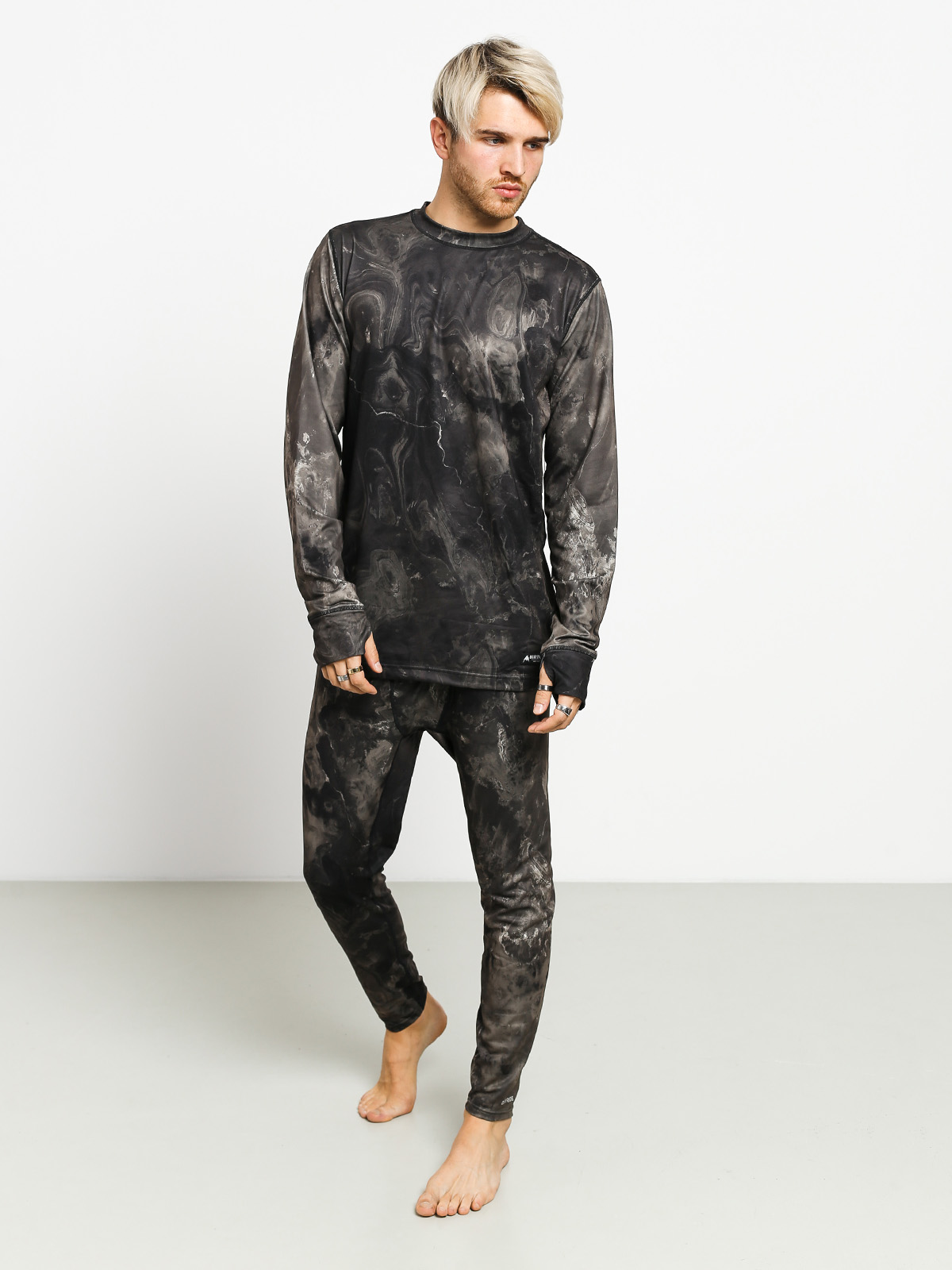 Męskie Kalesony aktywne Burton Midweight Pant (marble galaxy print)
