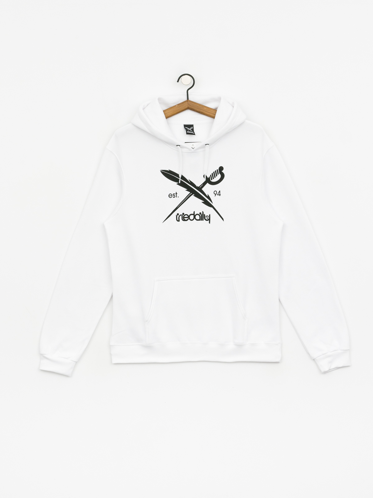 Bluza z kapturem Iriedaily Daily Flag HD (white)