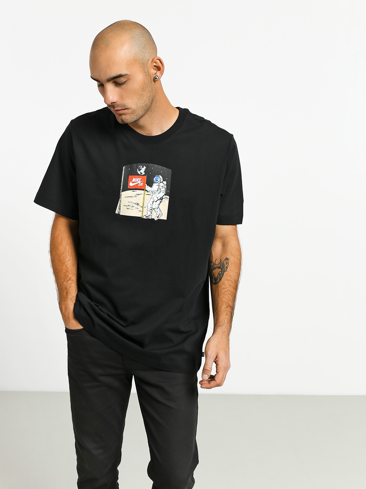 T-shirt Nike SB Fake Landing Fs (black/multi color)