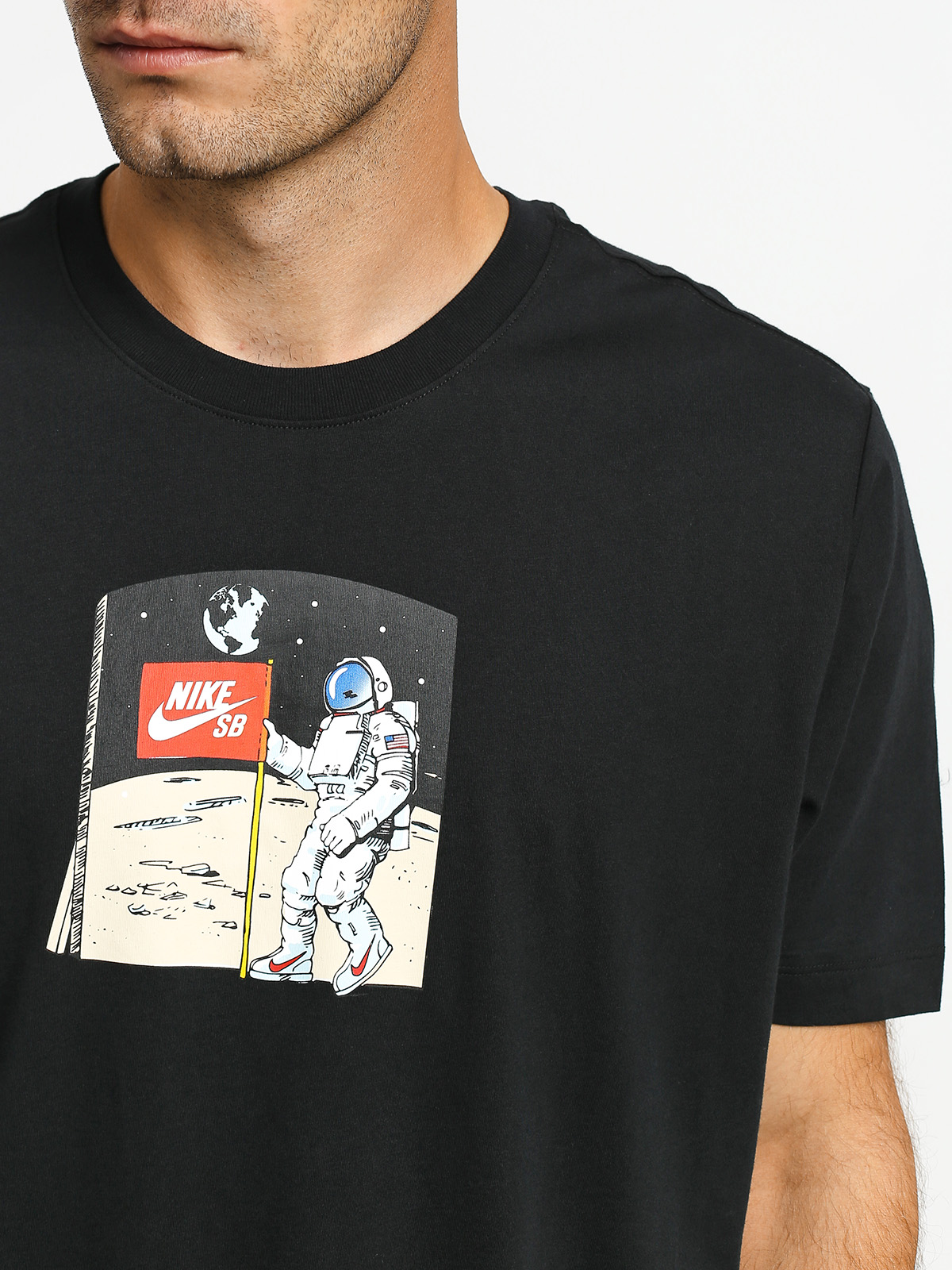 T-shirt Nike SB Fake Landing Fs (black/multi color)