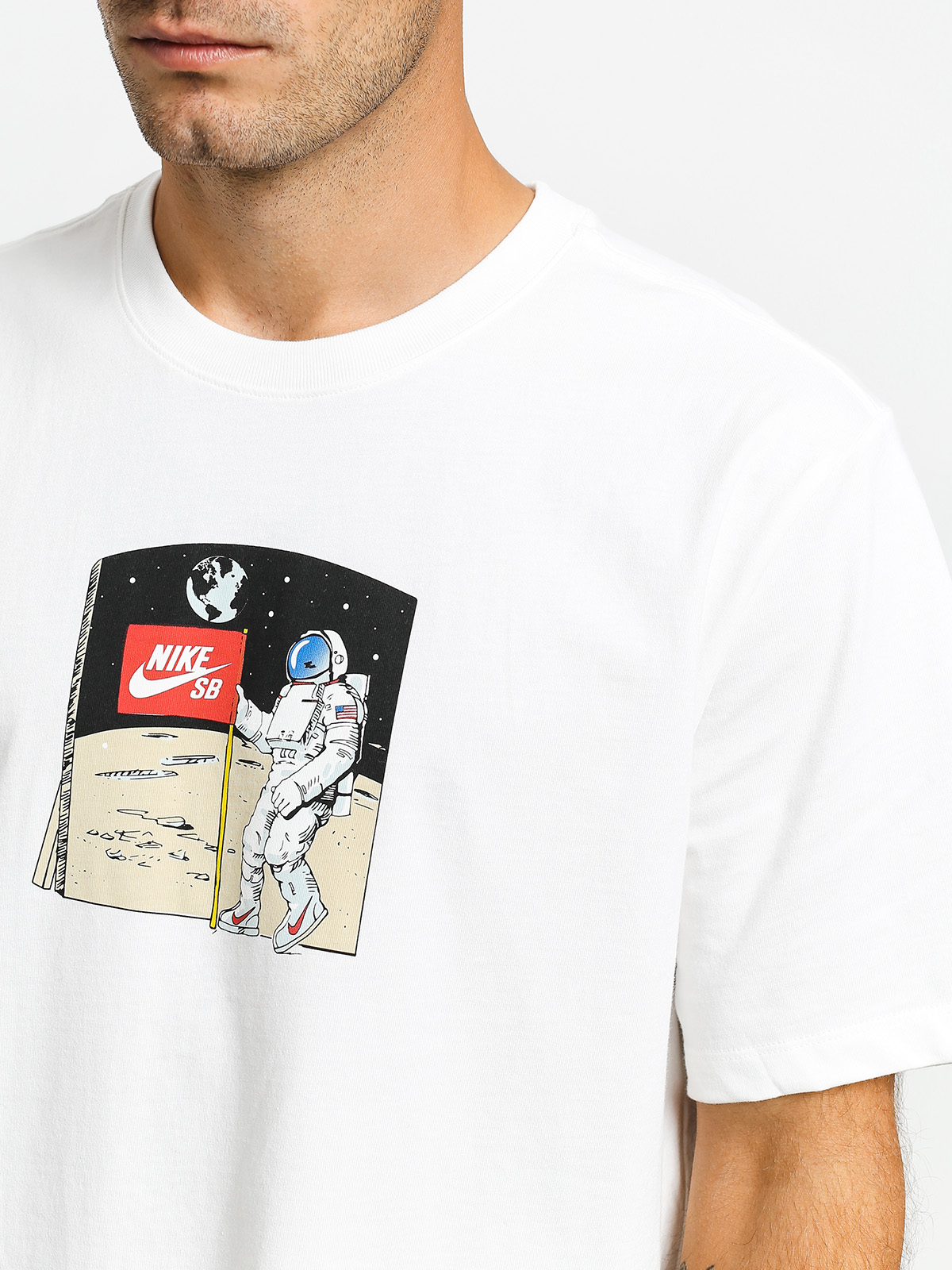 T-shirt Nike SB Fake Landing Fs (white/multi color)