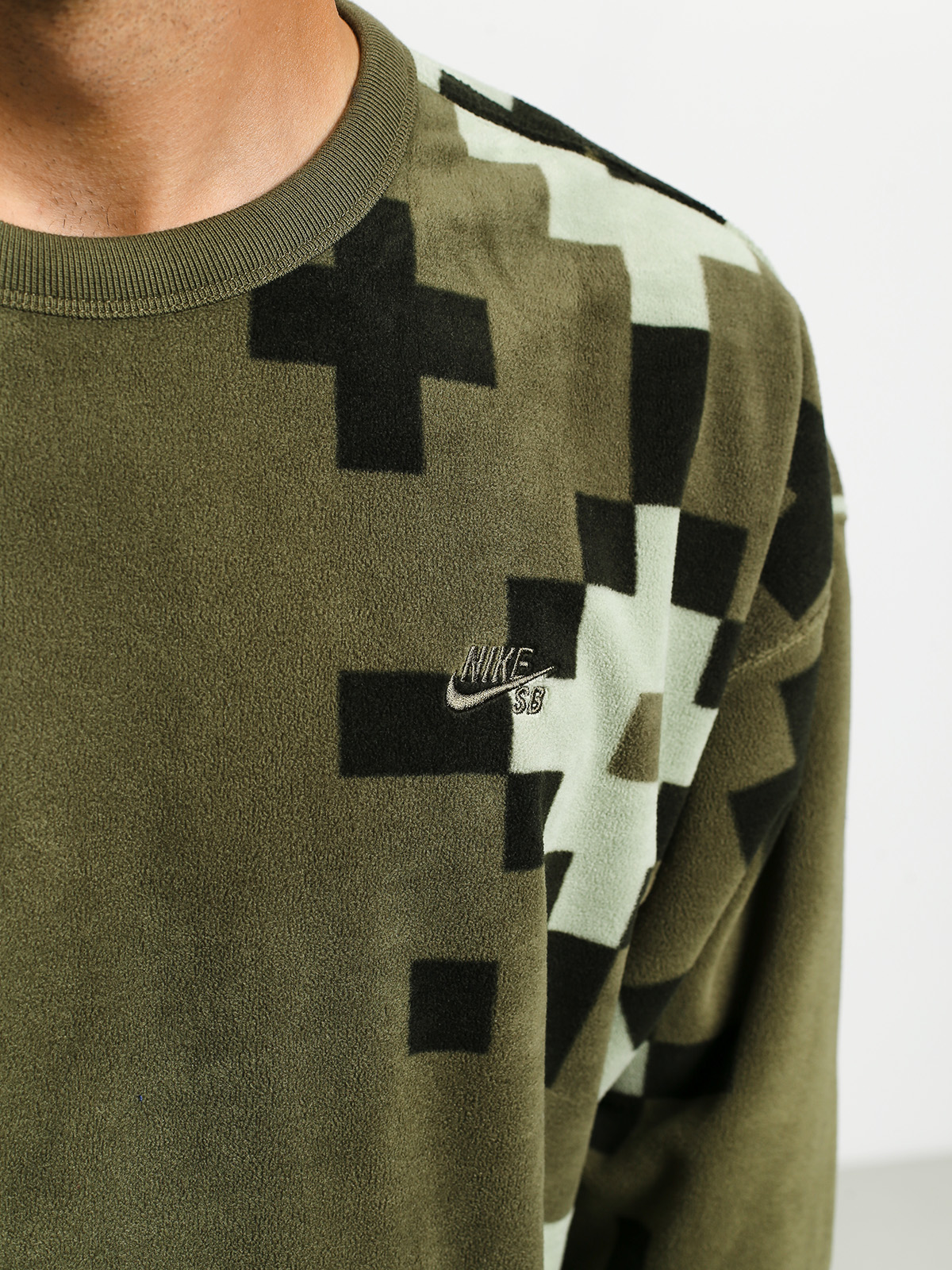 Bluza Nike SB Icon Crew Nomad (medium olive/medium olive/medium olive)