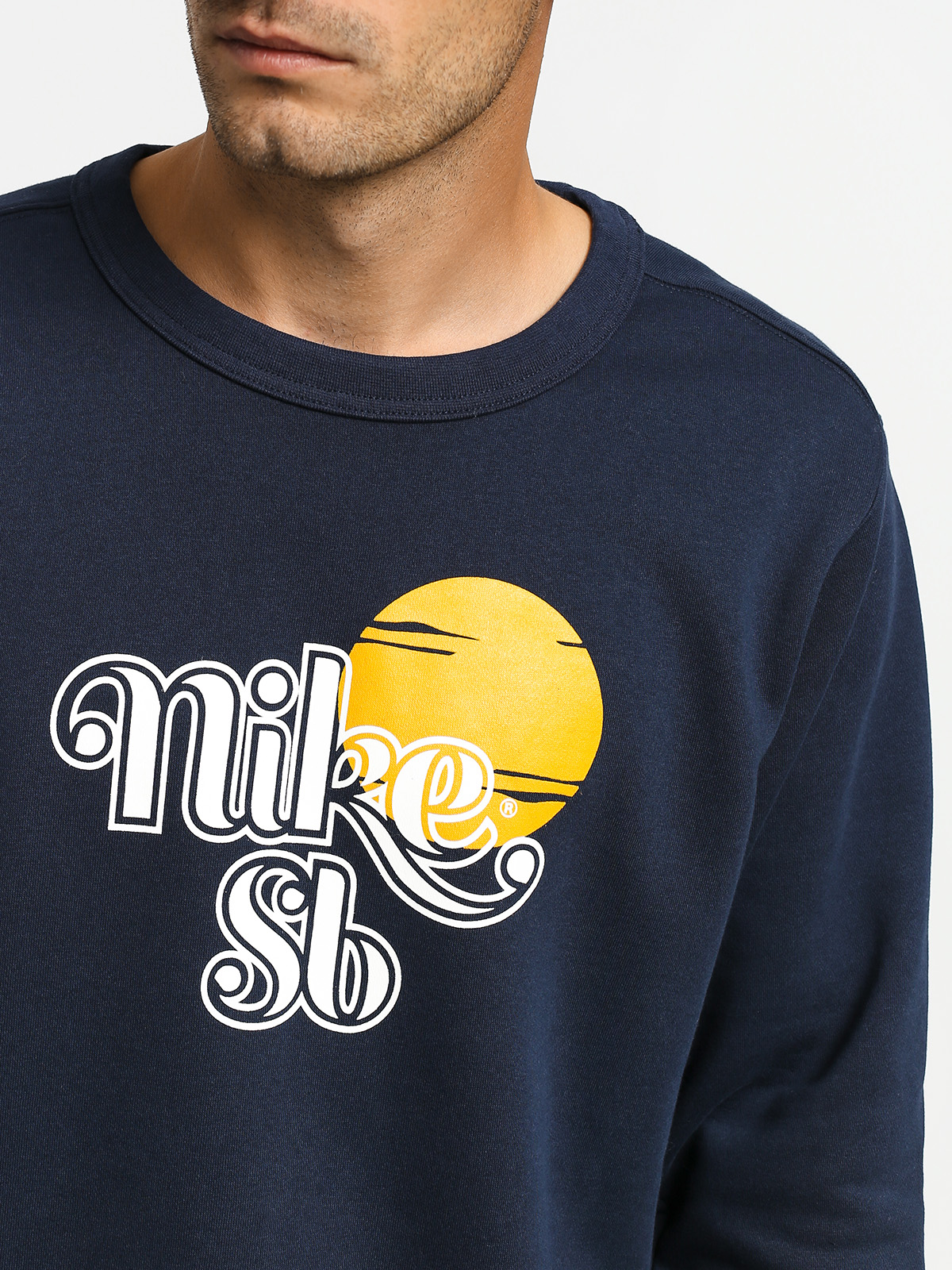 Bluza Nike SB Icon Crew Sunrise (obsidian/sail)