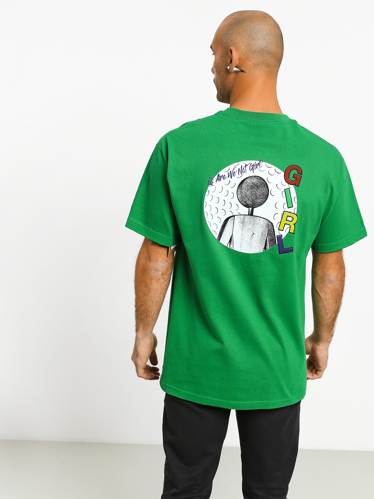 T-shirt Girl Skateboard Are We Not (green)