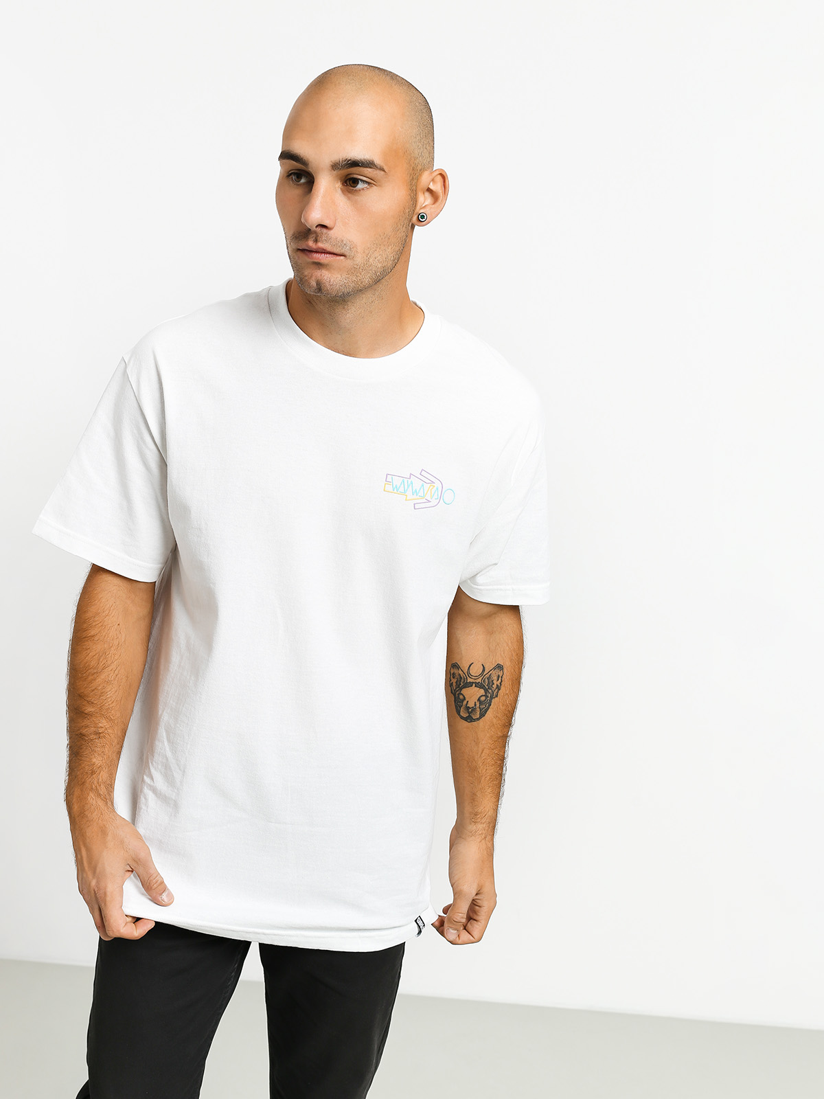 T-shirt Girl Skateboard Wayward (white)