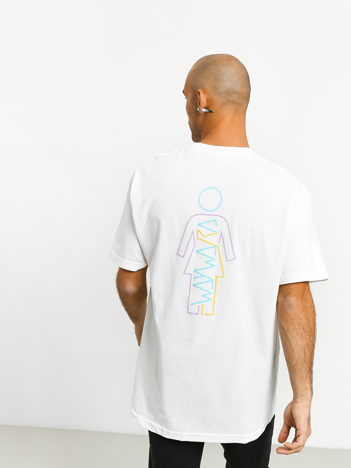 T-shirt Girl Skateboard Wayward (white)