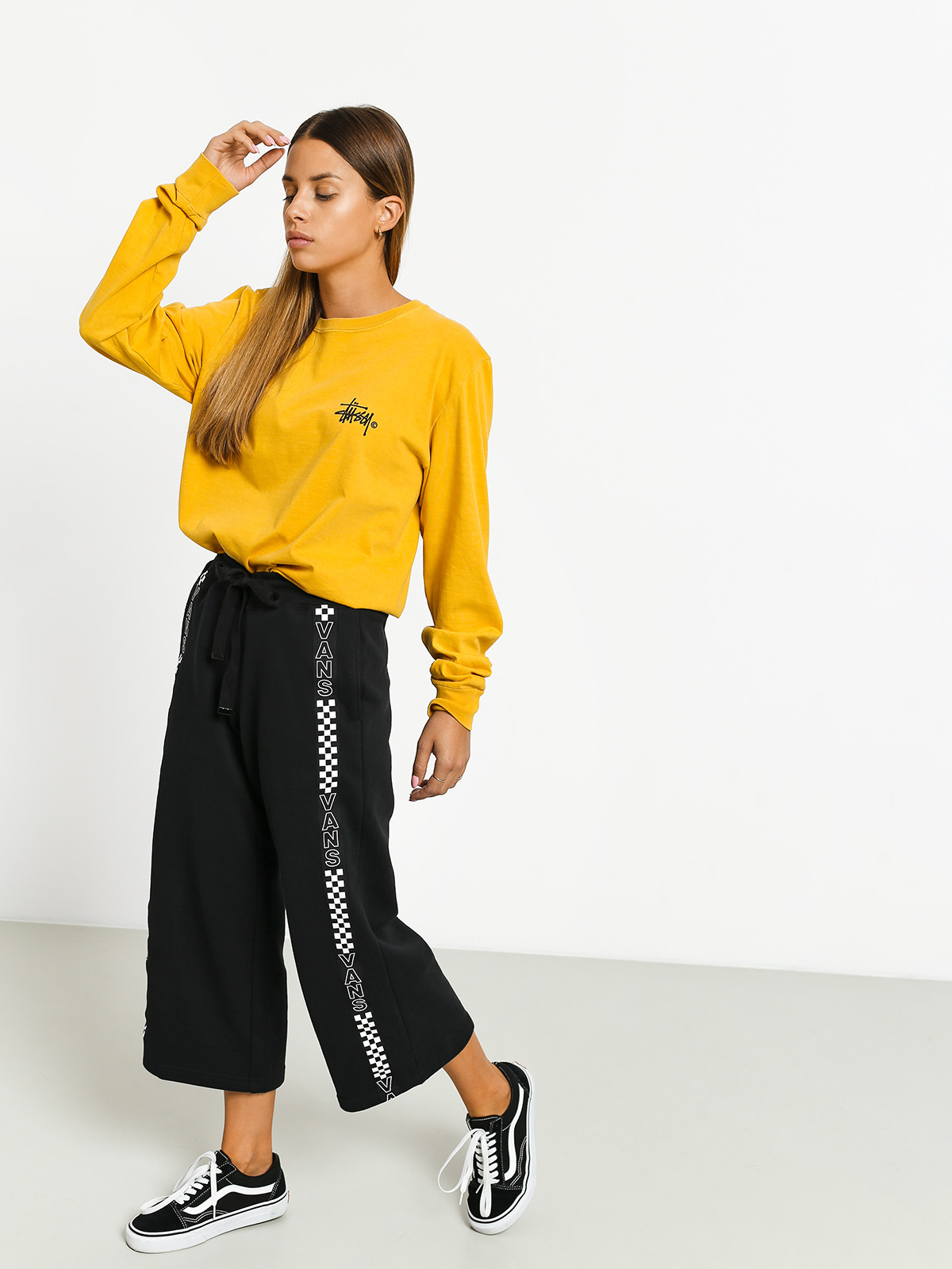 Longsleeve Stussy Basic Logo Pig Dyed Wmn (mustard)