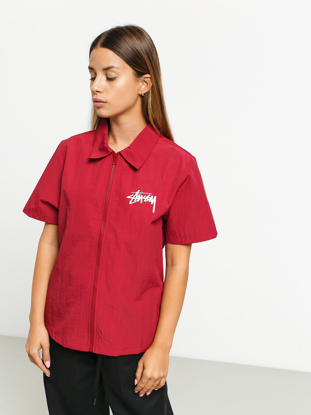 Koszula Stussy League Zip Wmn (wine)