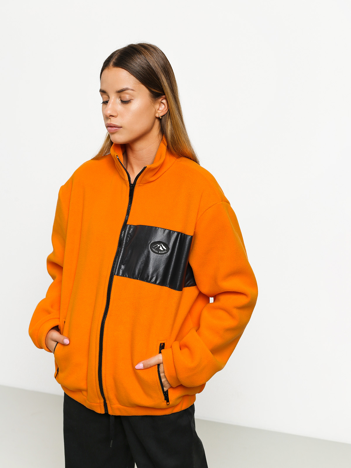 Damski Polar Local Heroes Orange Fleece Zip (orange)